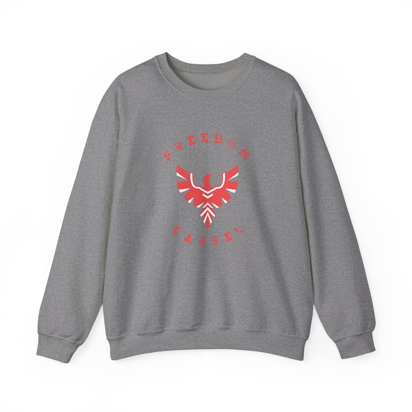 Crewneck Sweatshirt with FREEDOM CARTEL RED logo