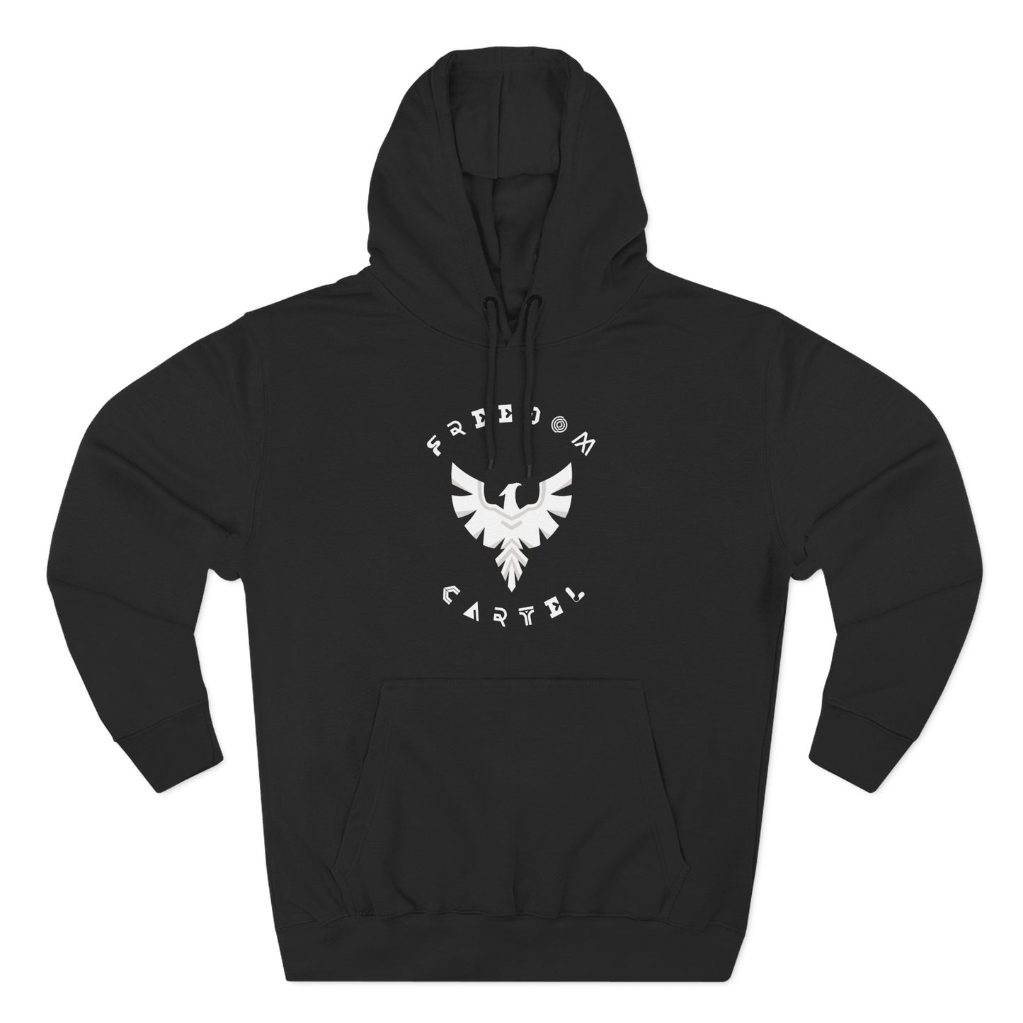 Fleece Hoodie with FREEDOM CARTEL WHITE logo