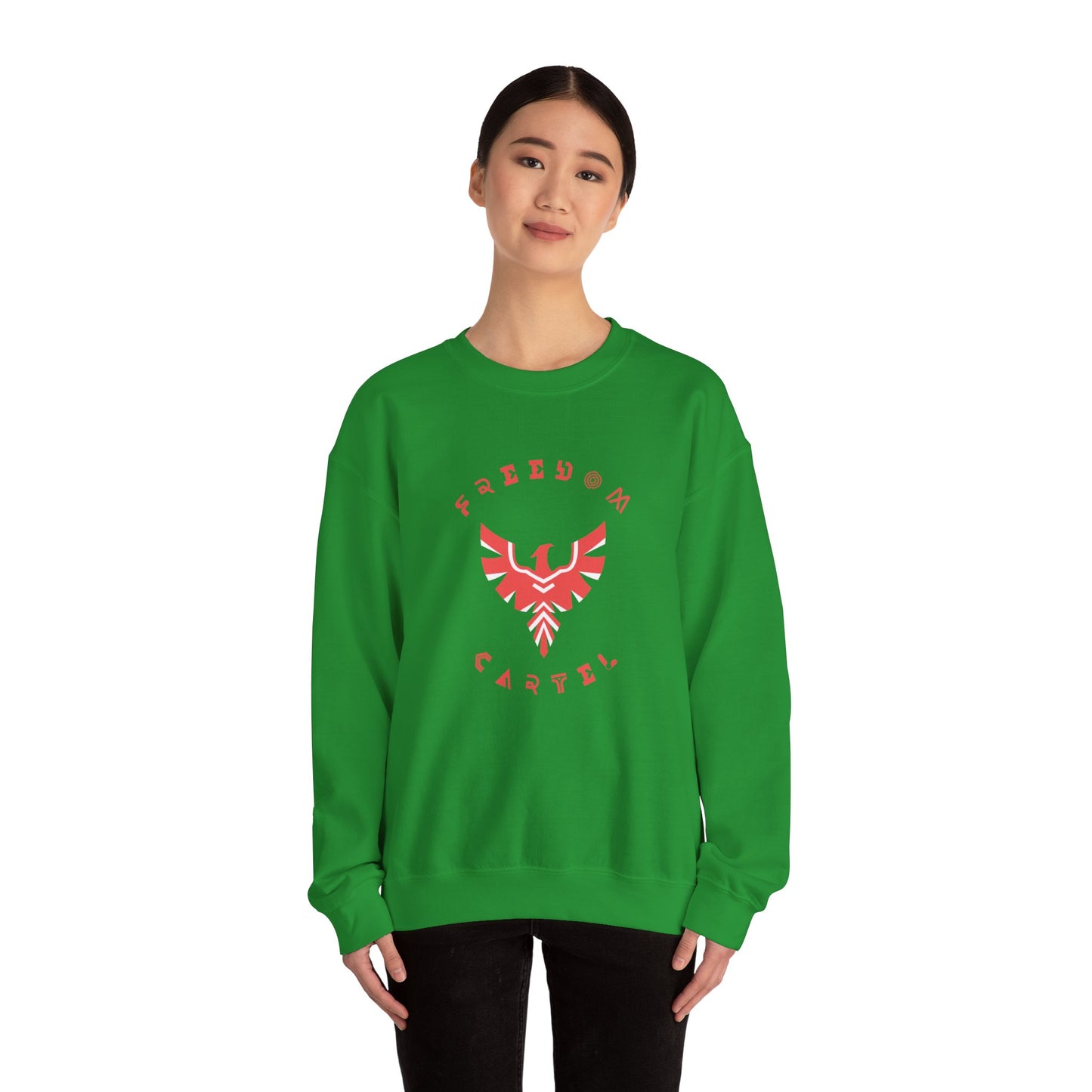 Crewneck Sweatshirt with FREEDOM CARTEL RED logo