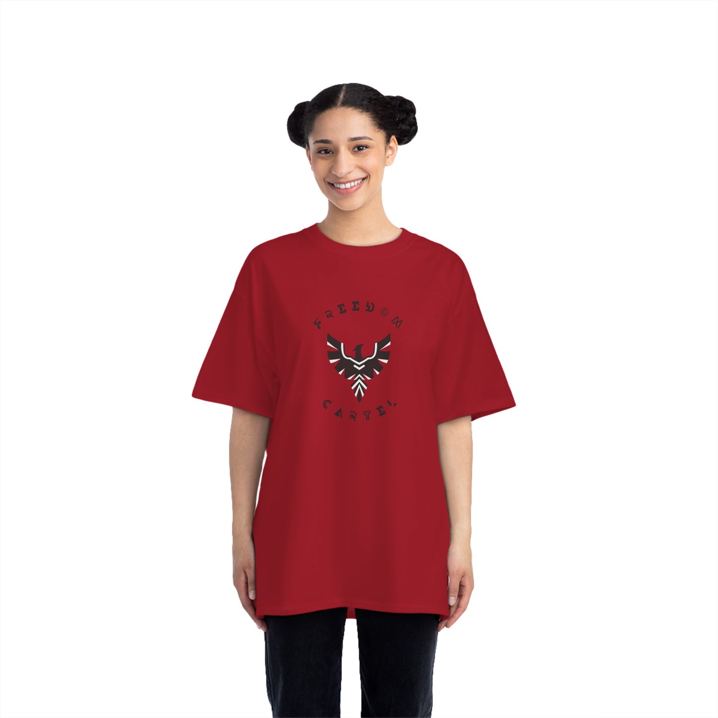 Beefy-T® Short-Sleeve T-Shirt with FREEDOM CARTEL logo