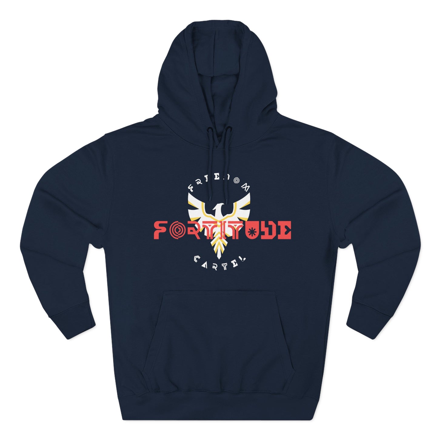 Fleece Hoodie with FREEDOM CARTEL FOTITUDE logo