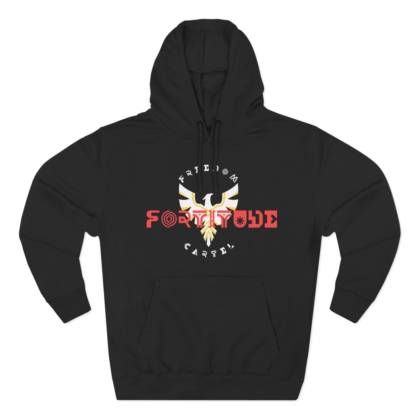 Fleece Hoodie with FREEDOM CARTEL FOTITUDE logo