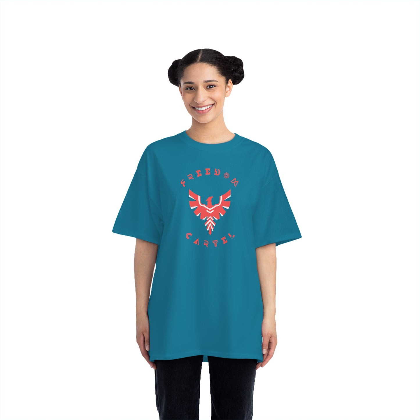 Beefy-T® Short-Sleeve T-Shirt with FREEDOM CARTEL logo