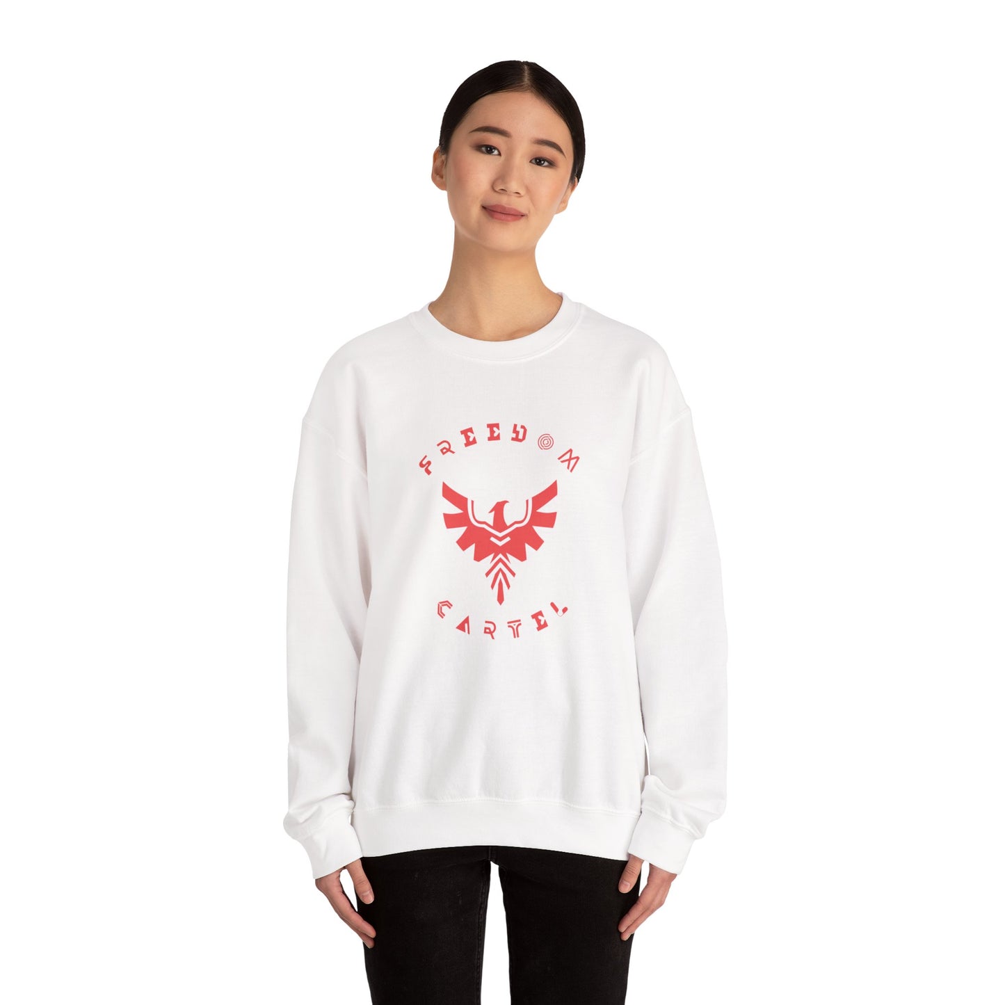 Crewneck Sweatshirt with FREEDOM CARTEL RED logo