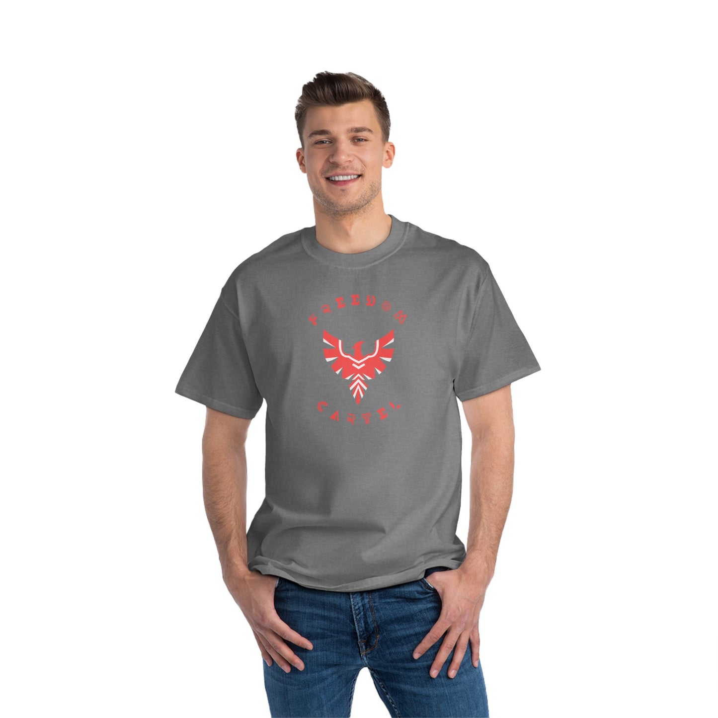 Beefy-T® Short-Sleeve T-Shirt with FREEDOM CARTEL logo