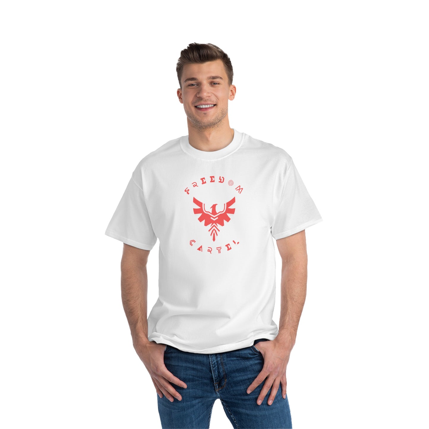 Beefy-T® Short-Sleeve T-Shirt with FREEDOM CARTEL logo