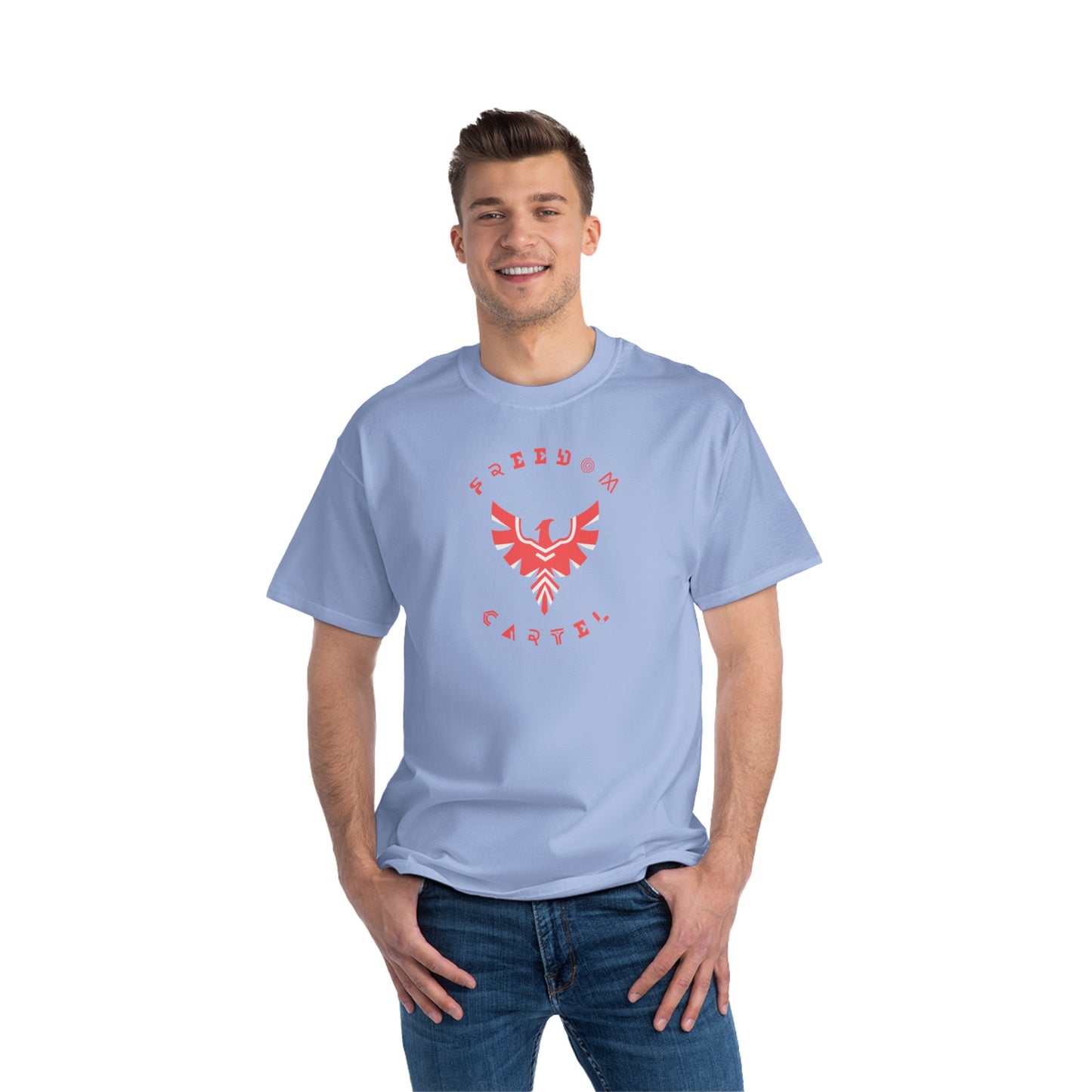 Beefy-T® Short-Sleeve T-Shirt with FREEDOM CARTEL logo