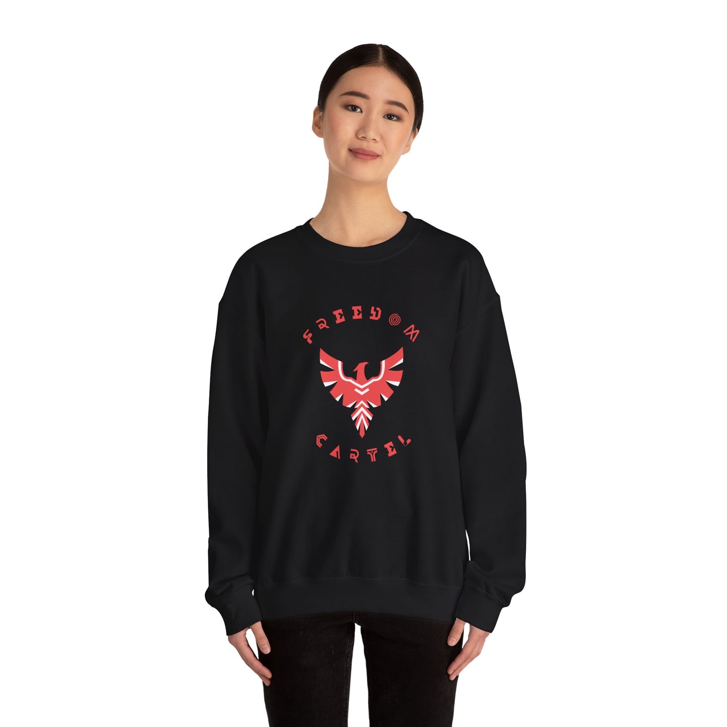 Crewneck Sweatshirt with FREEDOM CARTEL RED logo