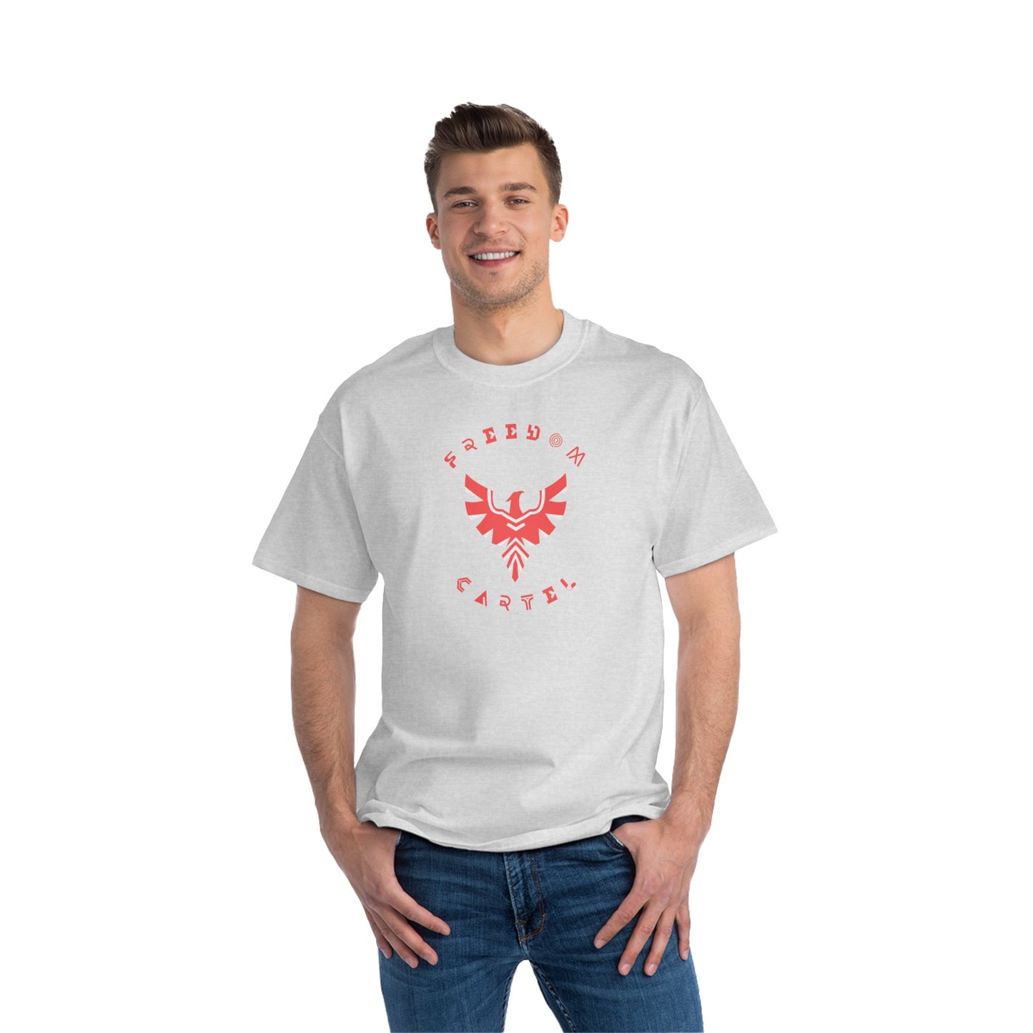 Beefy-T® Short-Sleeve T-Shirt with FREEDOM CARTEL logo