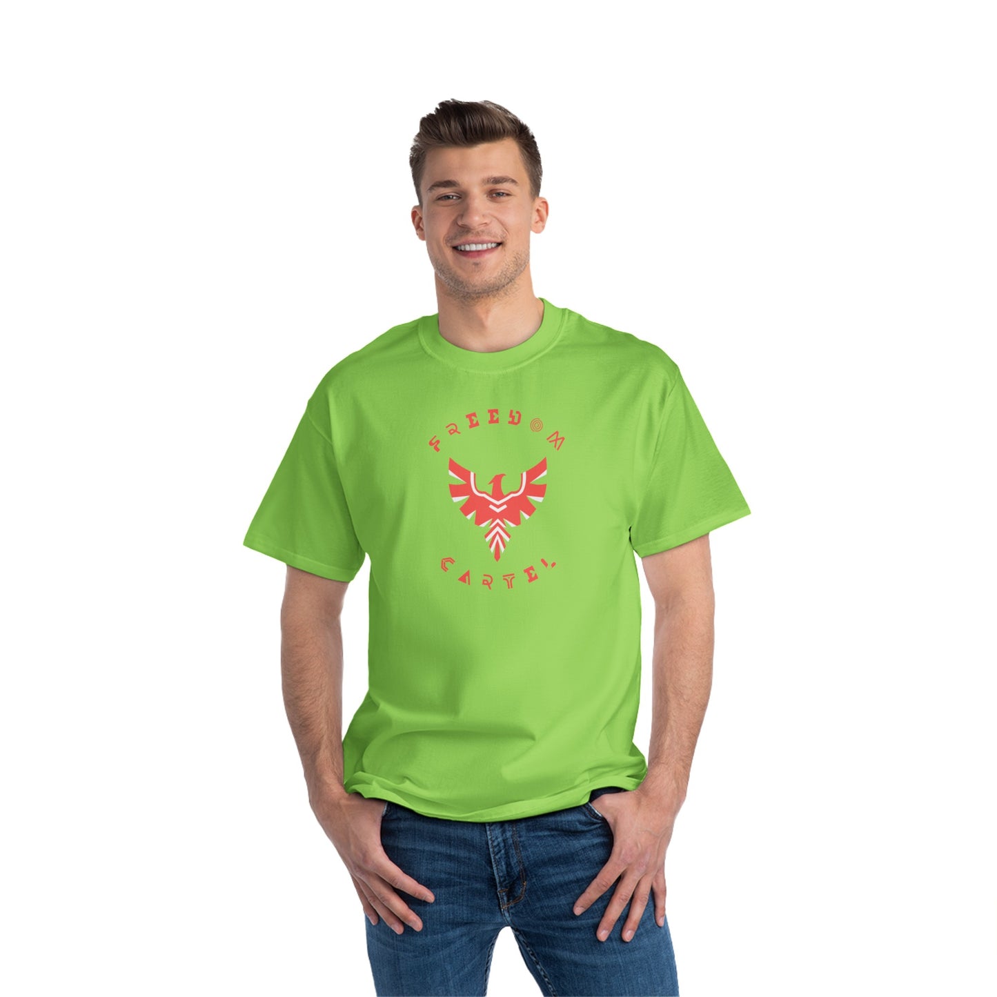 Beefy-T® Short-Sleeve T-Shirt with FREEDOM CARTEL logo