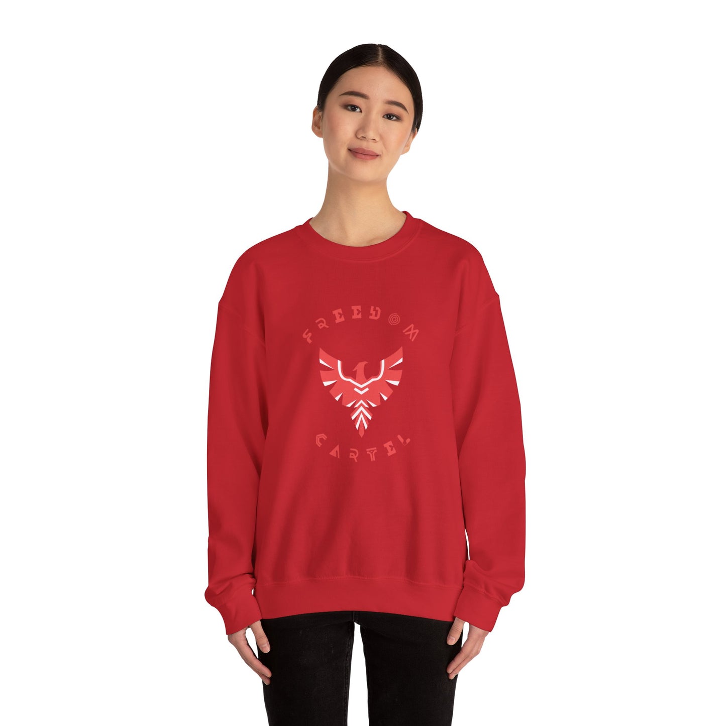 Crewneck Sweatshirt with FREEDOM CARTEL RED logo