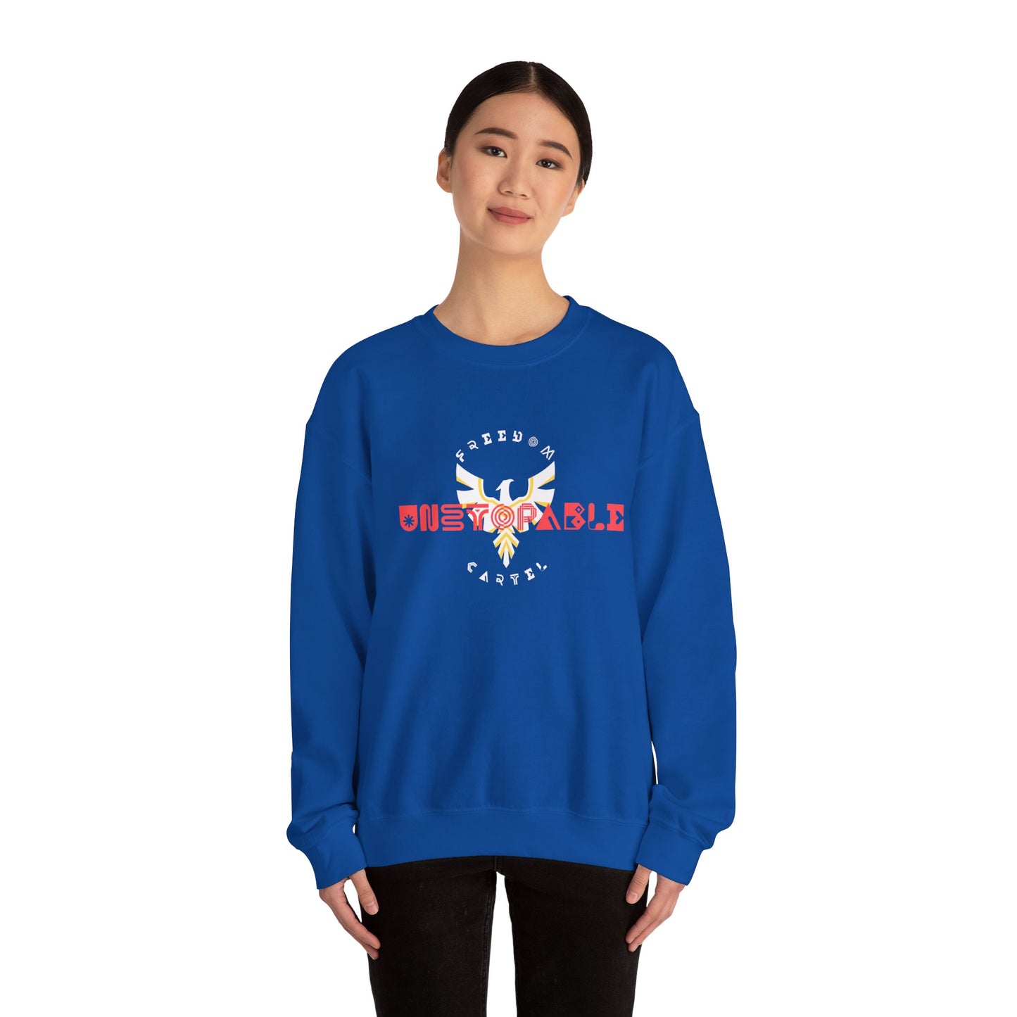 Crewneck Sweatshirt with FREEDOM CARTEL UNSTOPABLE logo