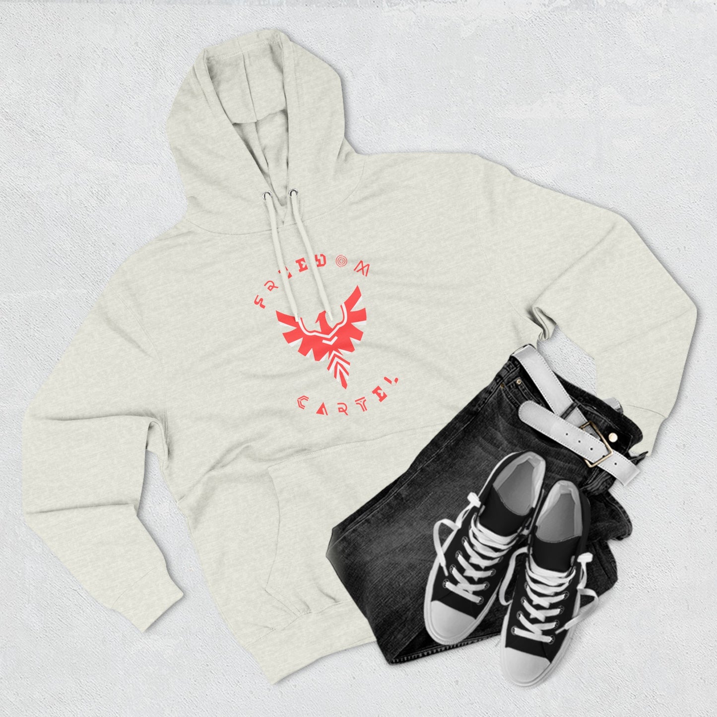 Fleece Hoodie with FREEDOM CARTEL logo