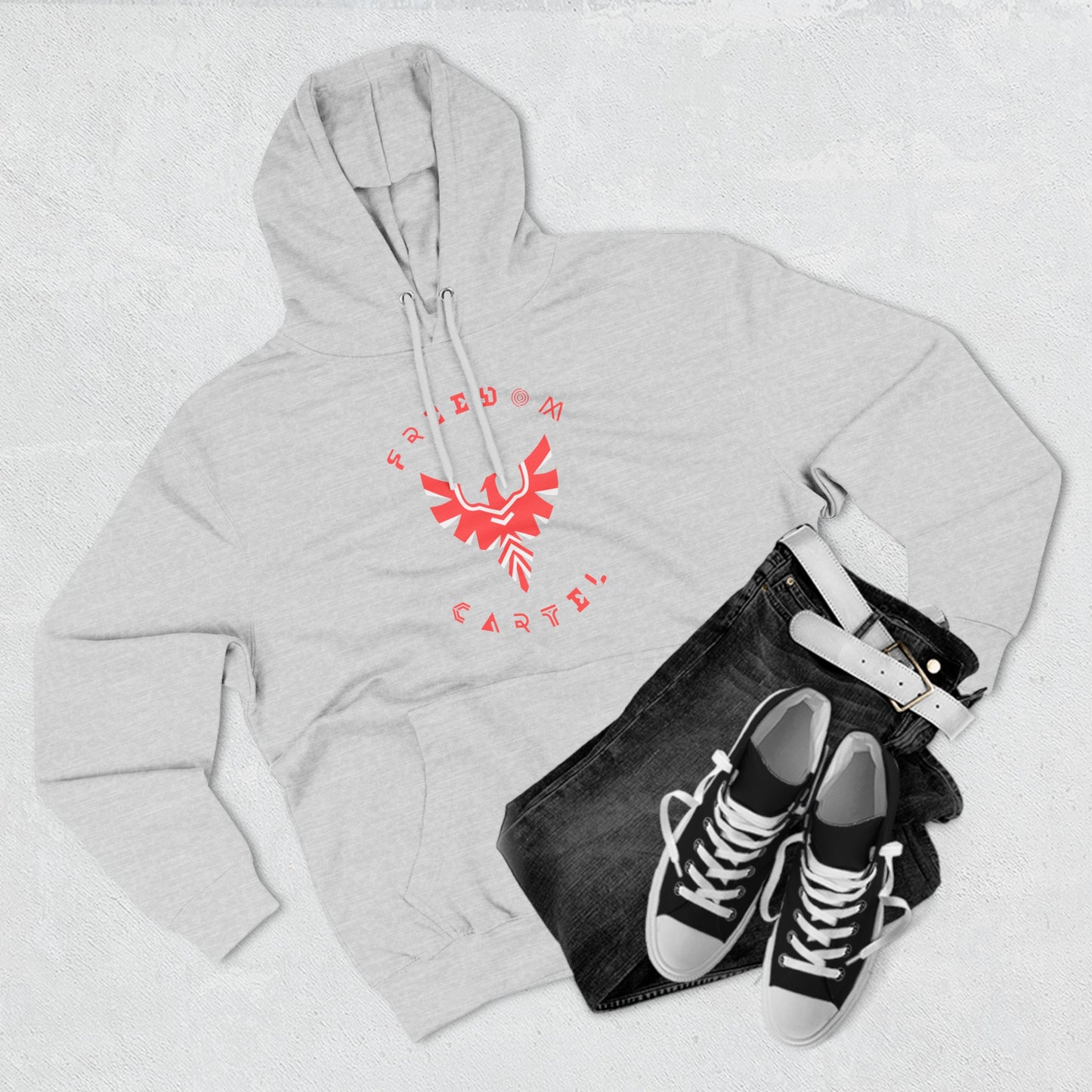 Fleece Hoodie with FREEDOM CARTEL logo