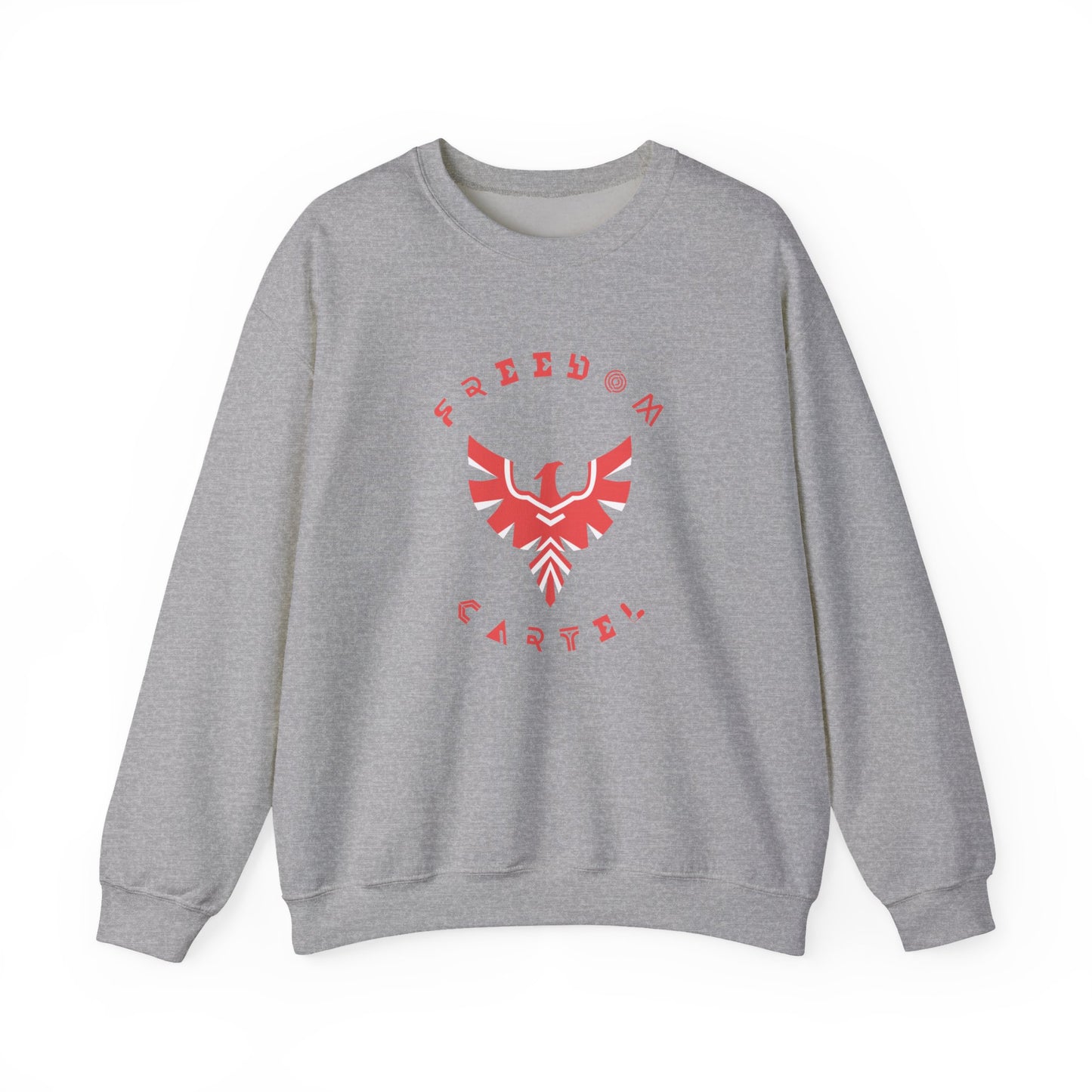 Crewneck Sweatshirt with FREEDOM CARTEL  RED logo