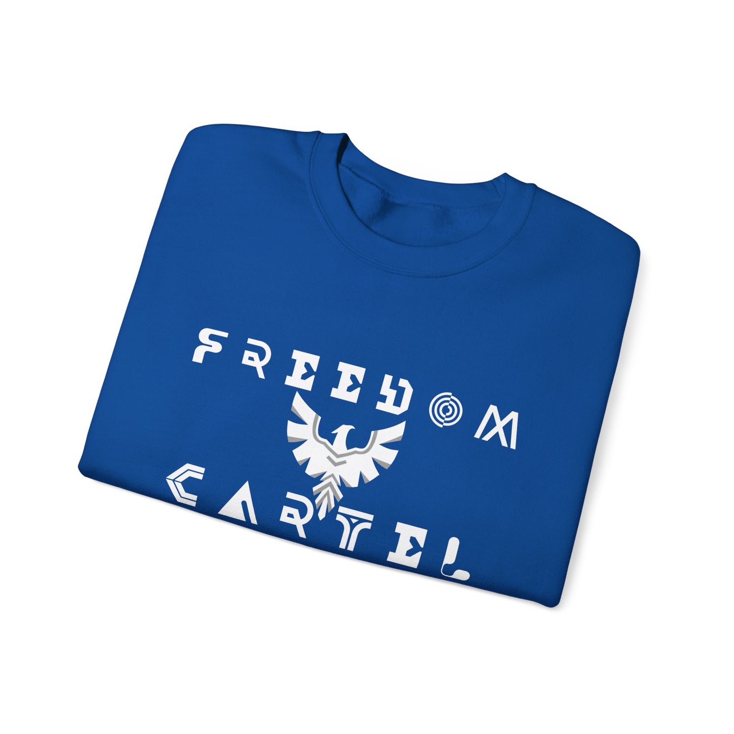 Crewneck Sweatshirt with FREEDOM CARTEL  WHITE logo