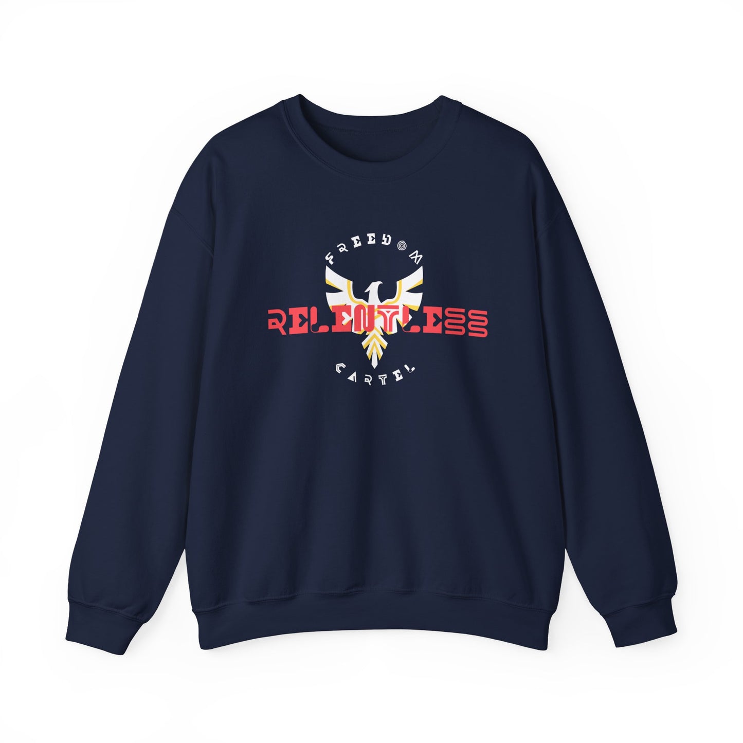 Crewneck Sweatshirt with FREEDOM CARTEL RELENTLESS logo