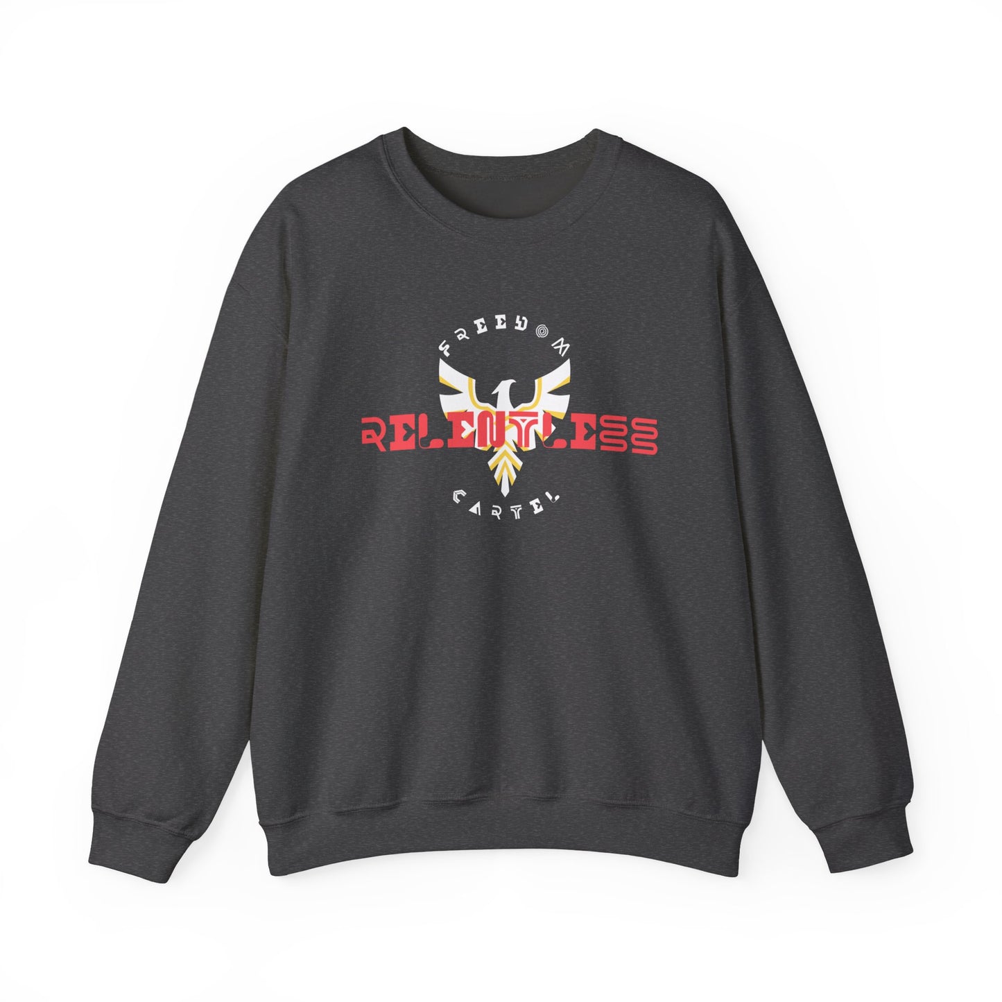 Crewneck Sweatshirt with FREEDOM CARTEL RELENTLESS logo