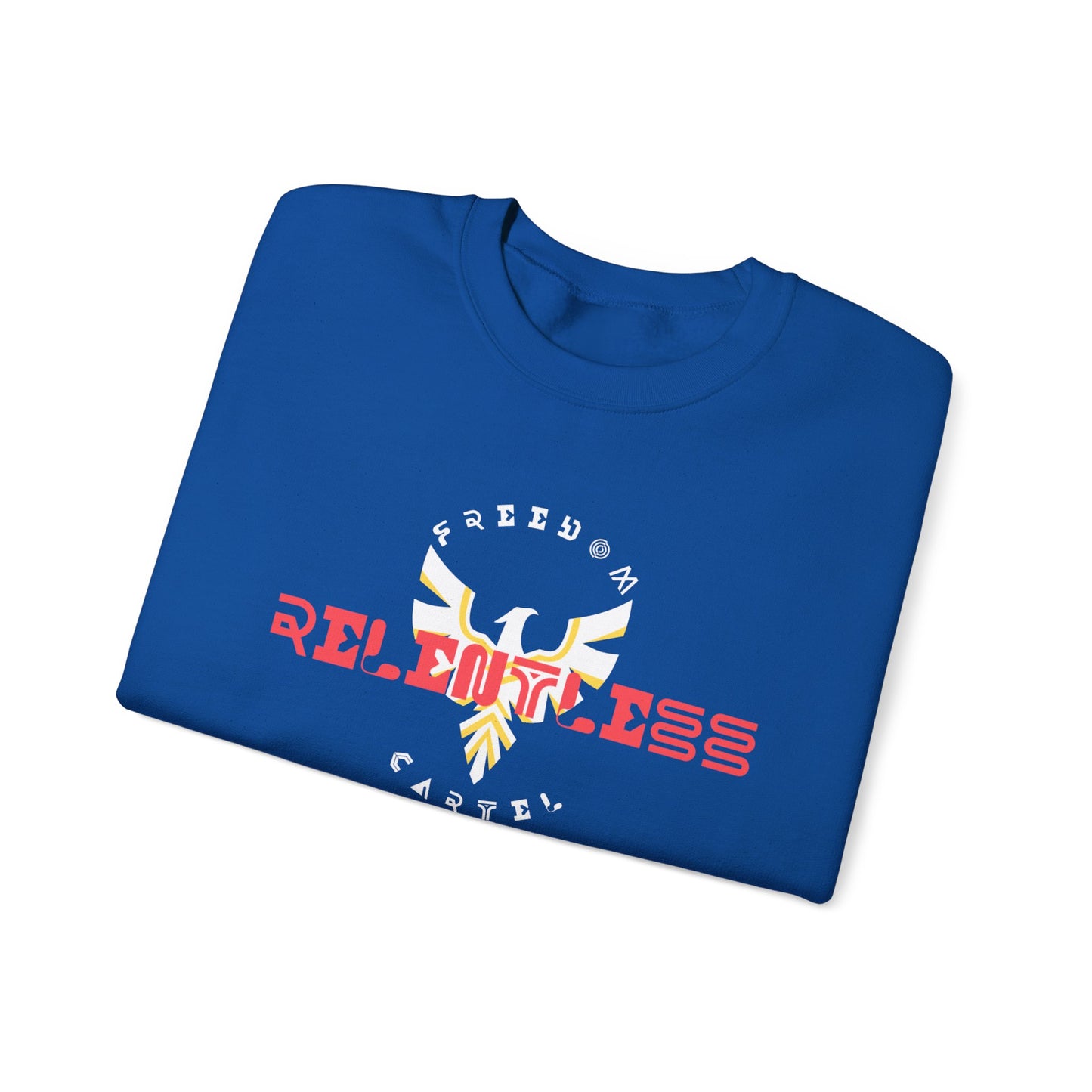 Crewneck Sweatshirt with FREEDOM CARTEL RELENTLESS logo