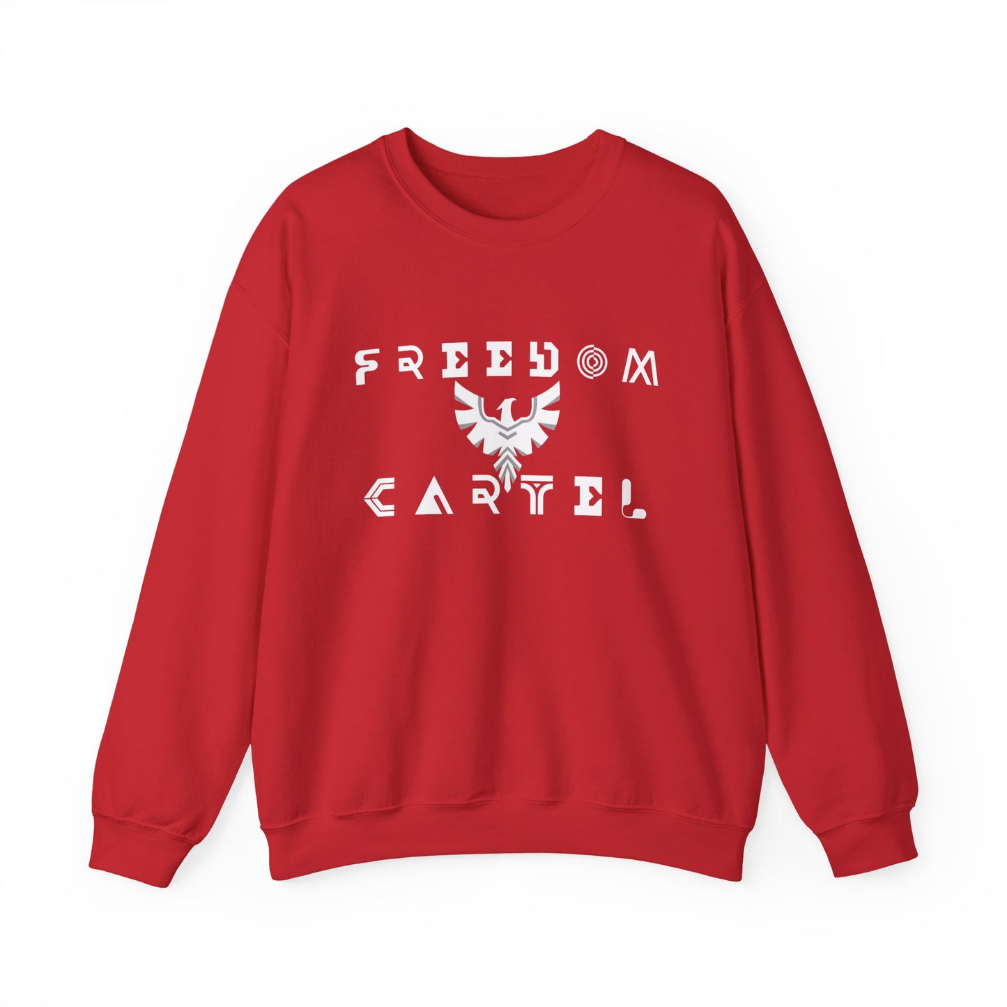 Crewneck Sweatshirt with FREEDOM CARTEL  WHITE logo