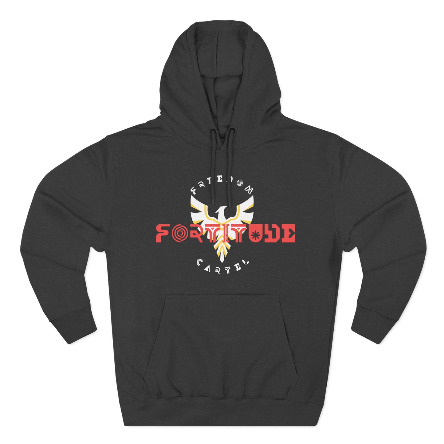 Fleece Hoodie with FREEDOM CARTEL FOTITUDE  logo