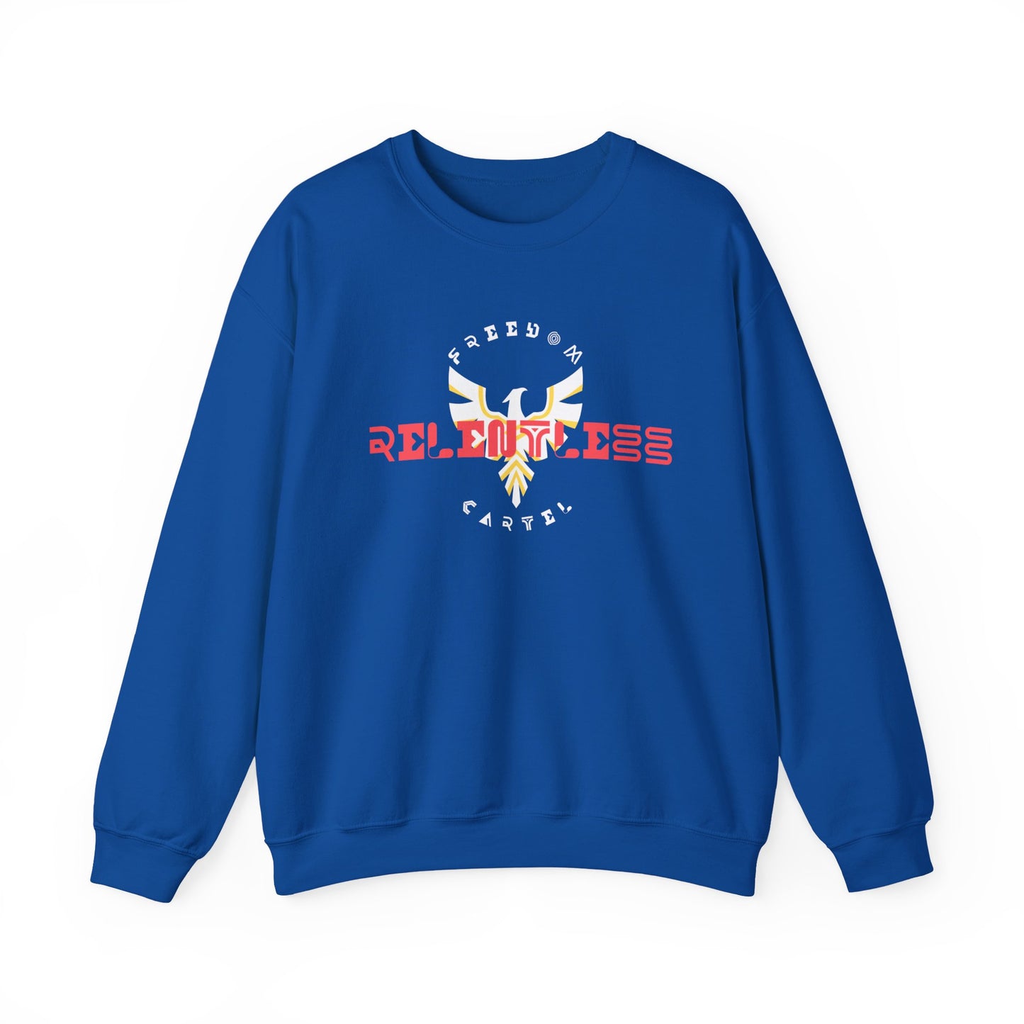 Crewneck Sweatshirt with FREEDOM CARTEL RELENTLESS logo