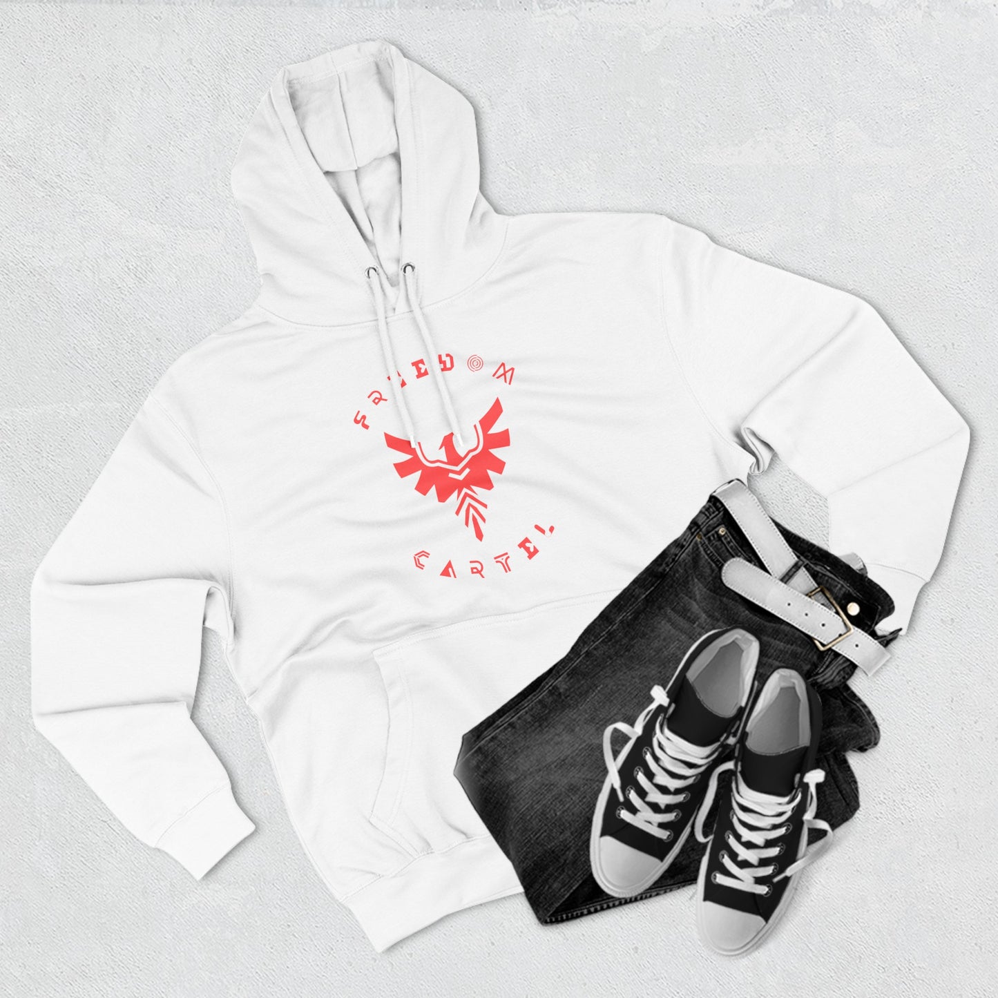 Fleece Hoodie with FREEDOM CARTEL logo