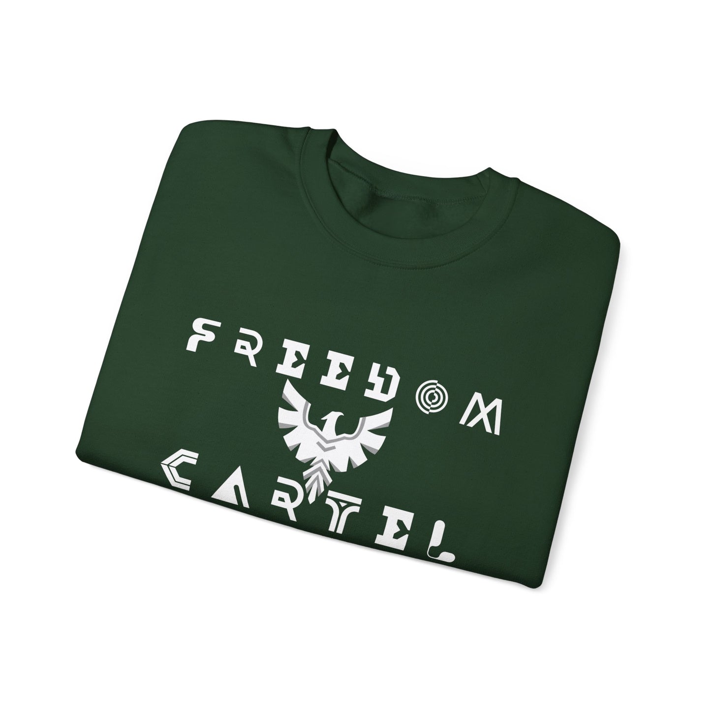 Crewneck Sweatshirt with FREEDOM CARTEL  WHITE logo