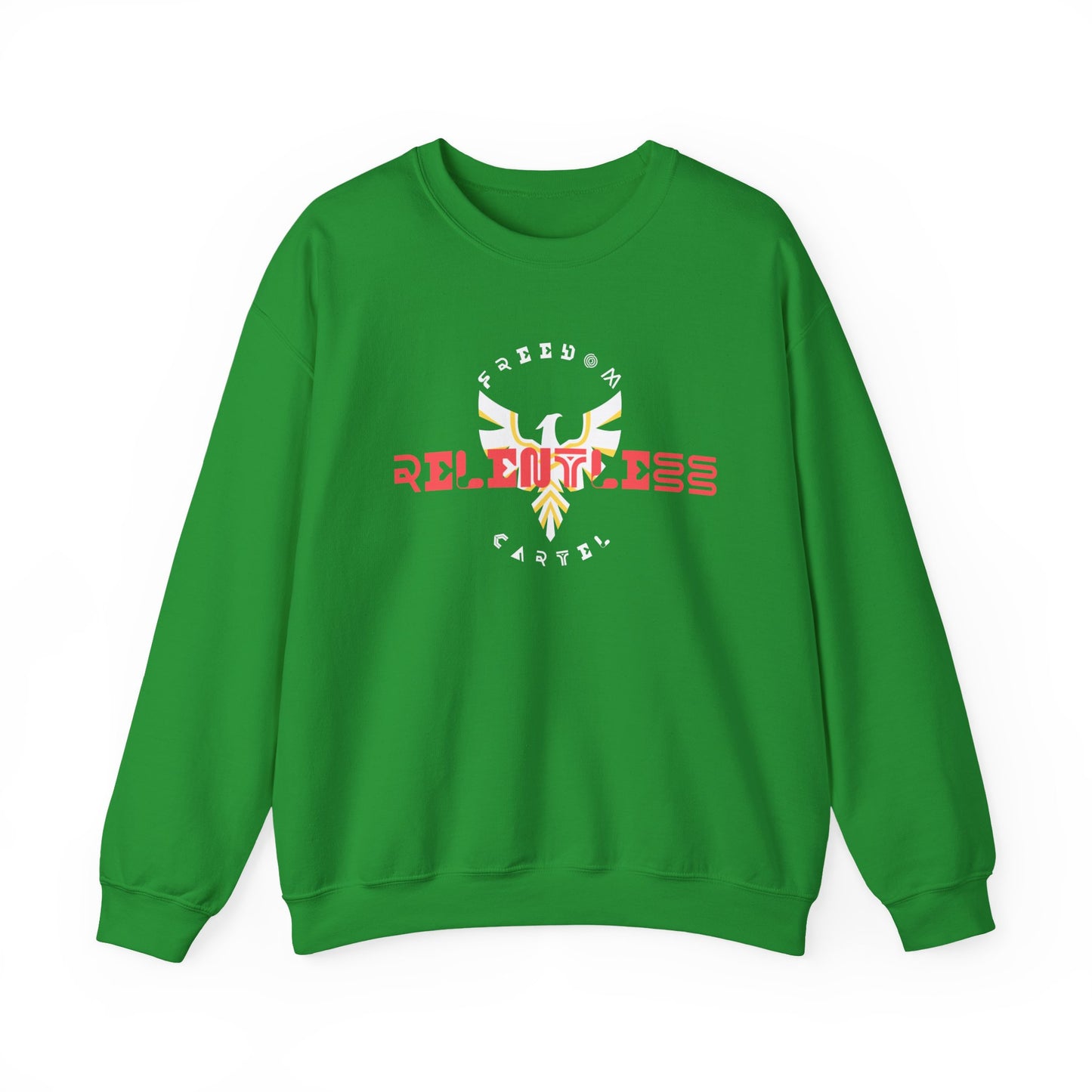 Crewneck Sweatshirt with FREEDOM CARTEL RELENTLESS logo