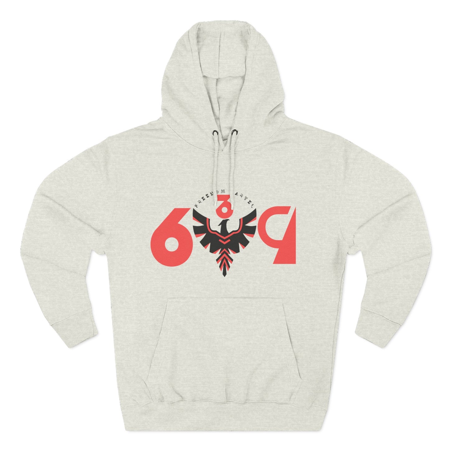 Fleece Hoodie with FREEDOM CARTEL 6-3-9 logo front an back