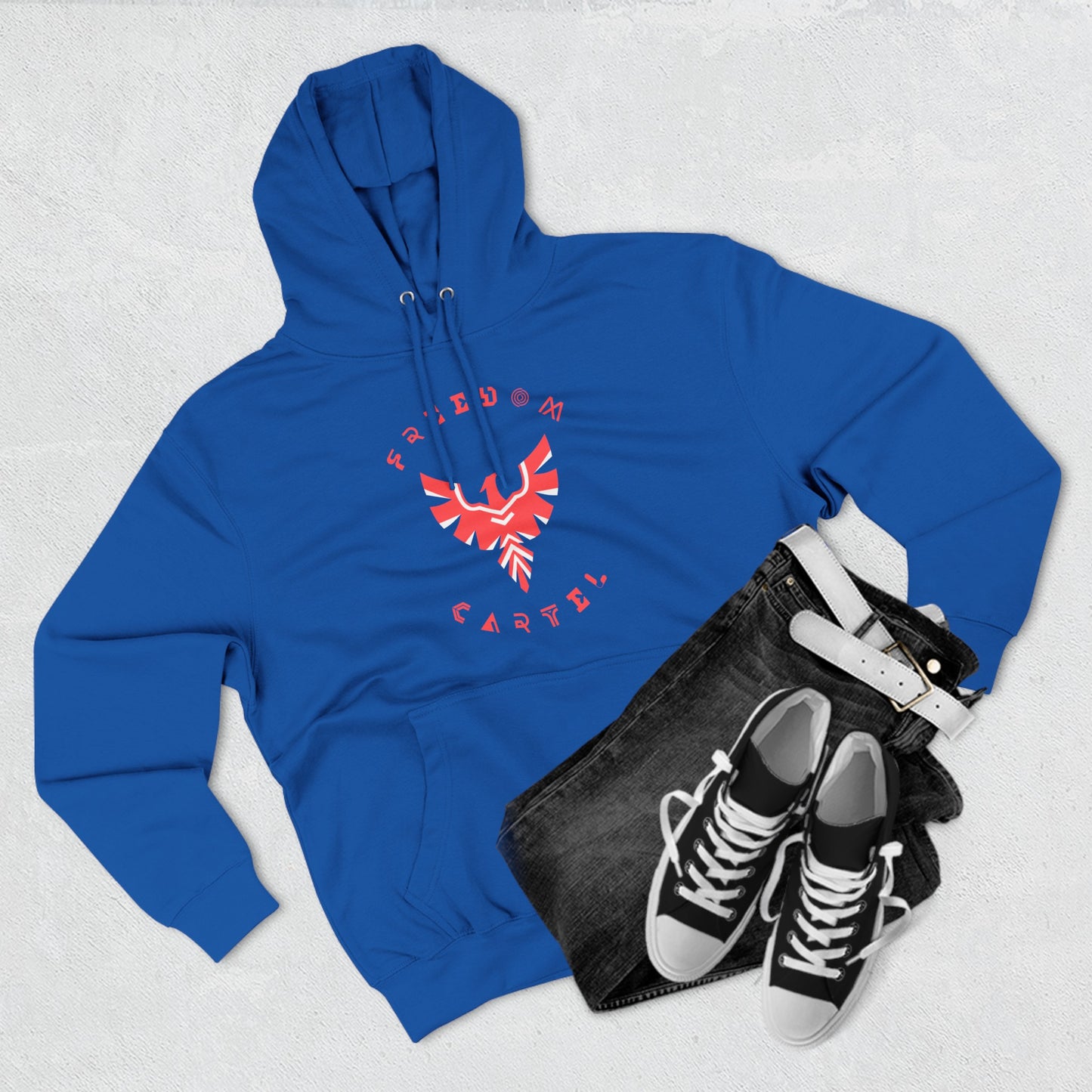 Fleece Hoodie with FREEDOM CARTEL logo