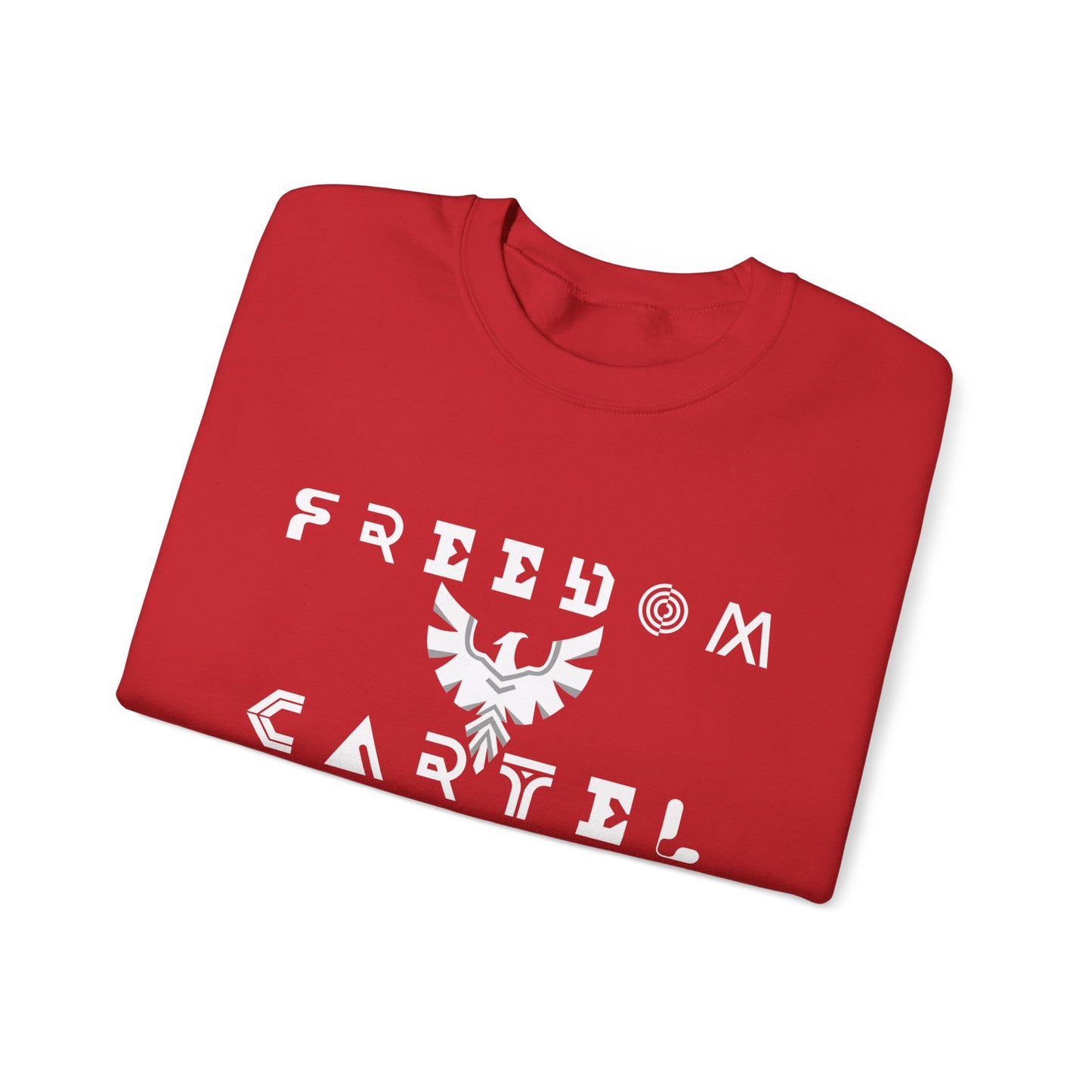 Crewneck Sweatshirt with FREEDOM CARTEL  WHITE logo