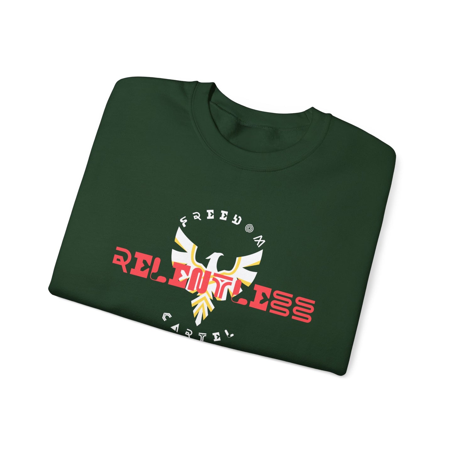 Crewneck Sweatshirt with FREEDOM CARTEL RELENTLESS logo
