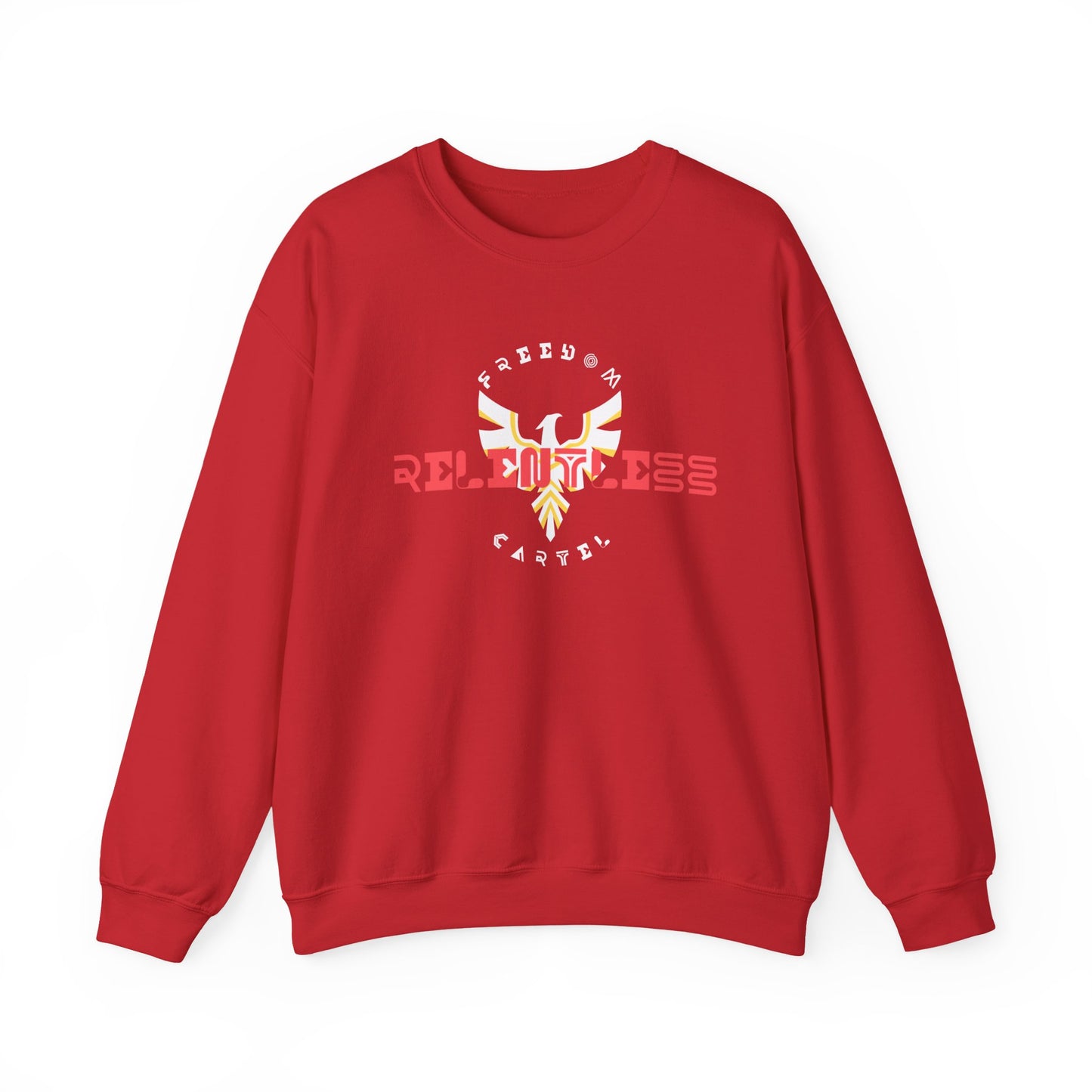Crewneck Sweatshirt with FREEDOM CARTEL RELENTLESS logo