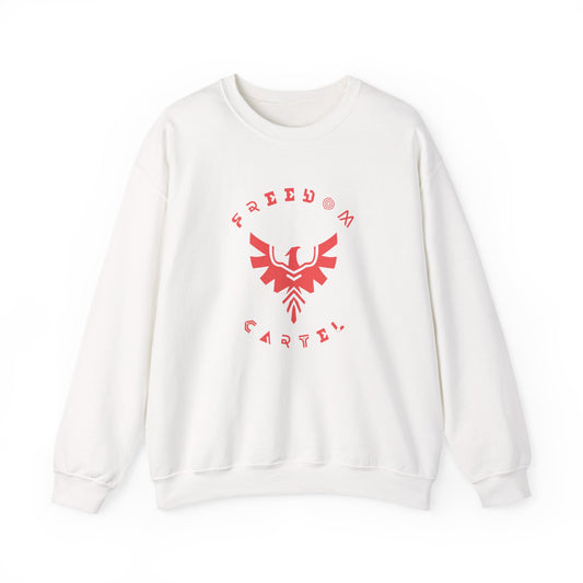 Crewneck Sweatshirt with FREEDOM CARTEL  RED logo