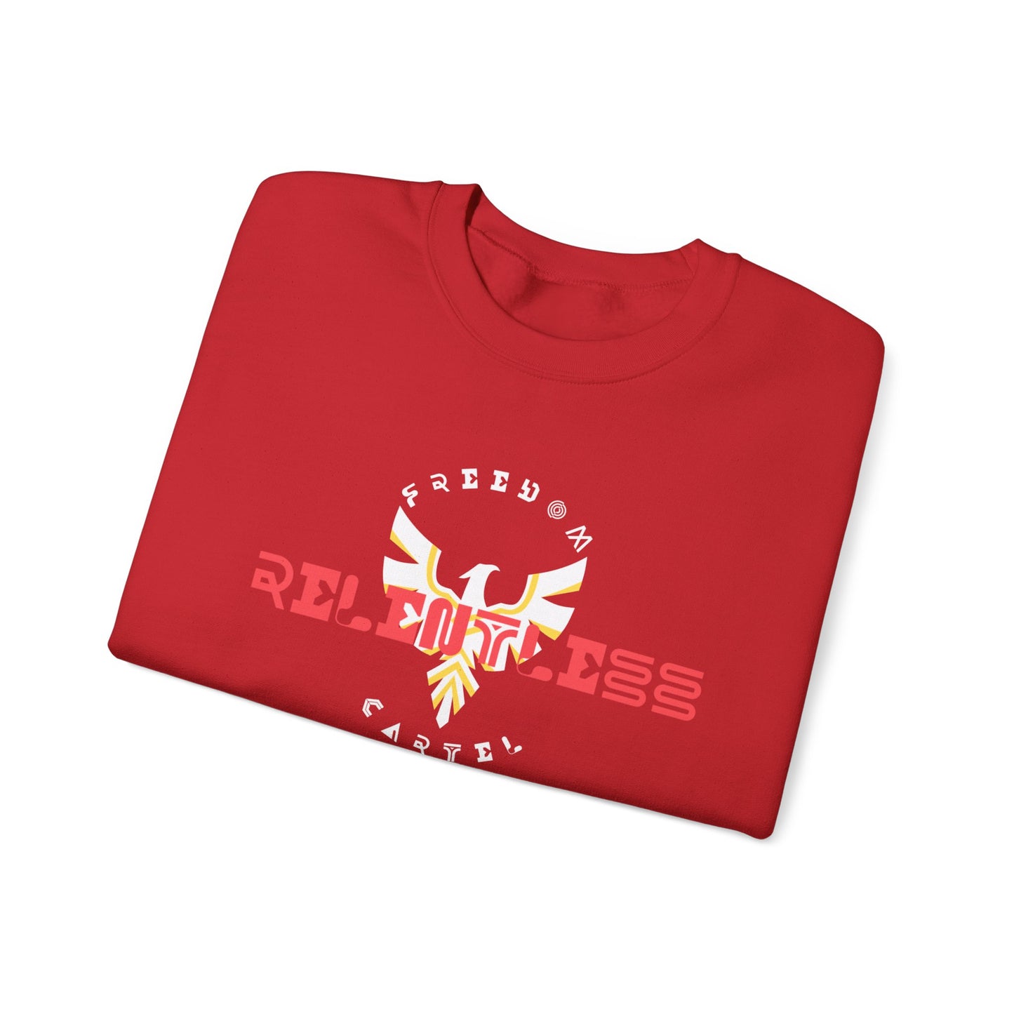 Crewneck Sweatshirt with FREEDOM CARTEL RELENTLESS logo