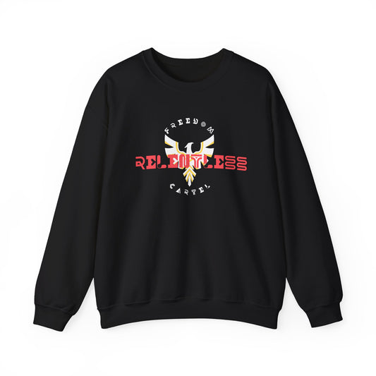 Crewneck Sweatshirt with FREEDOM CARTEL RELENTLESS logo