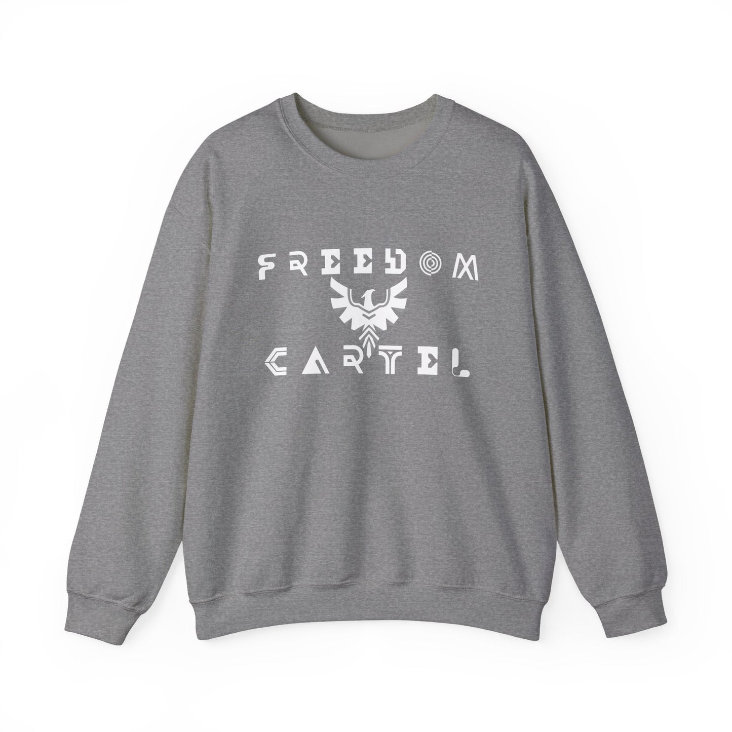 Crewneck Sweatshirt with FREEDOM CARTEL  WHITE logo
