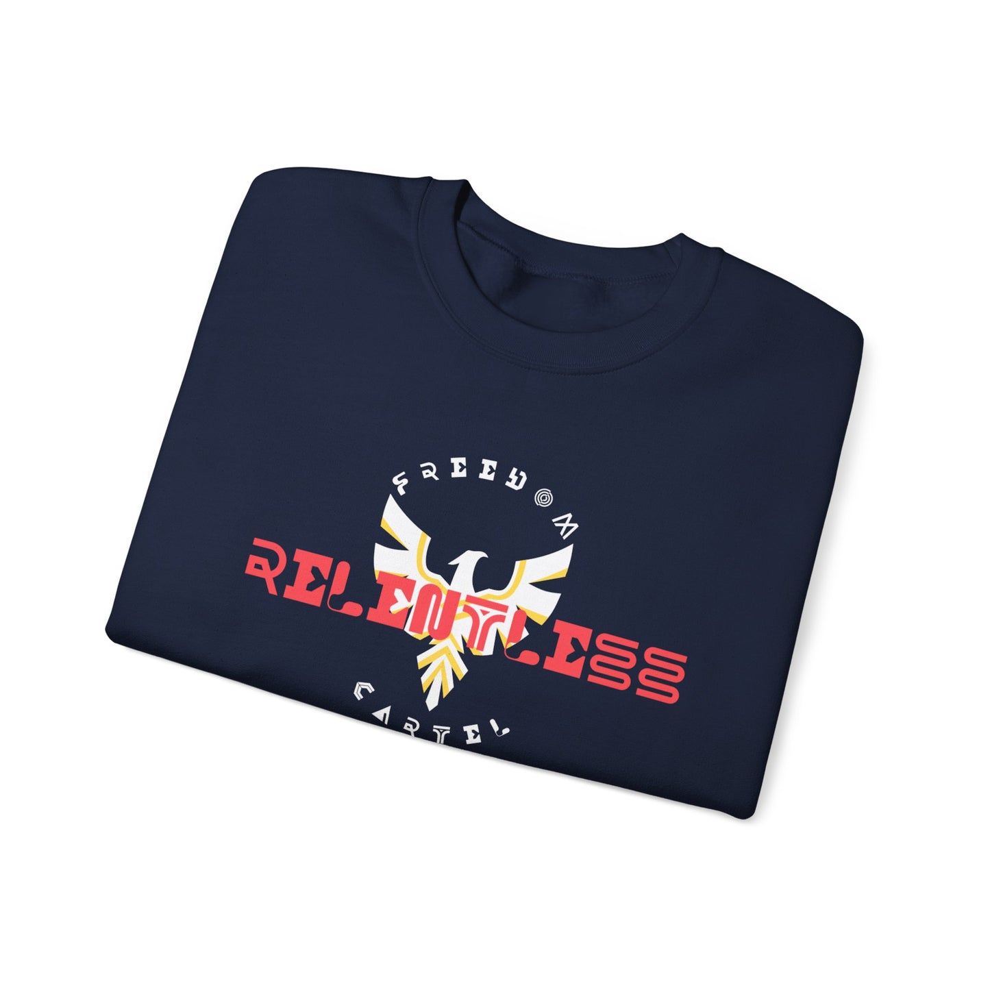 Crewneck Sweatshirt with FREEDOM CARTEL RELENTLESS logo