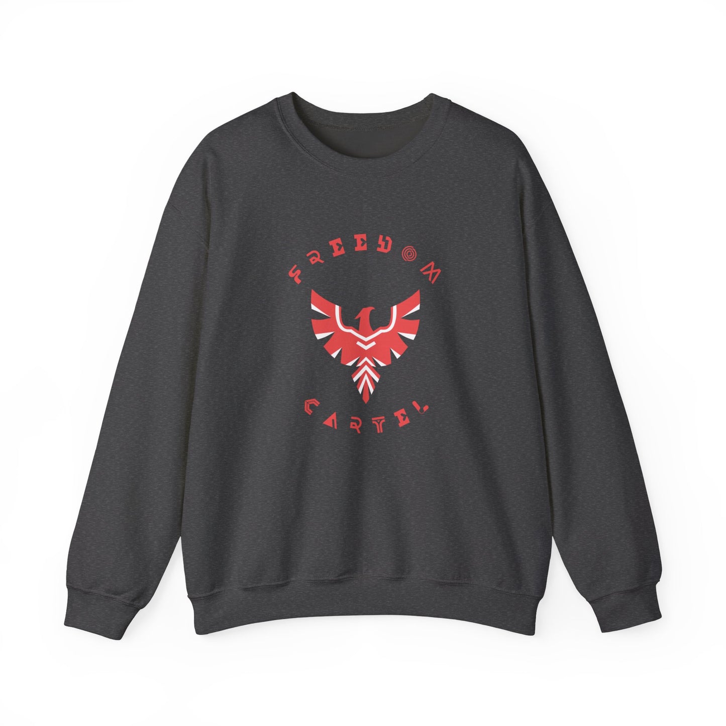 Crewneck Sweatshirt with FREEDOM CARTEL  RED logo