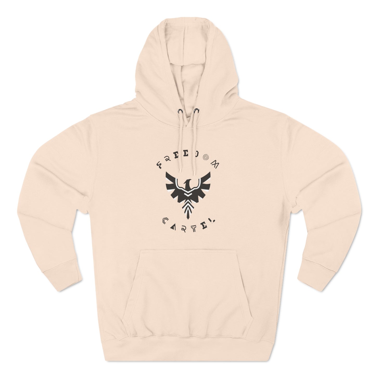 Three-Panel Fleece Hoodie with FREEDOM CARTEL logo