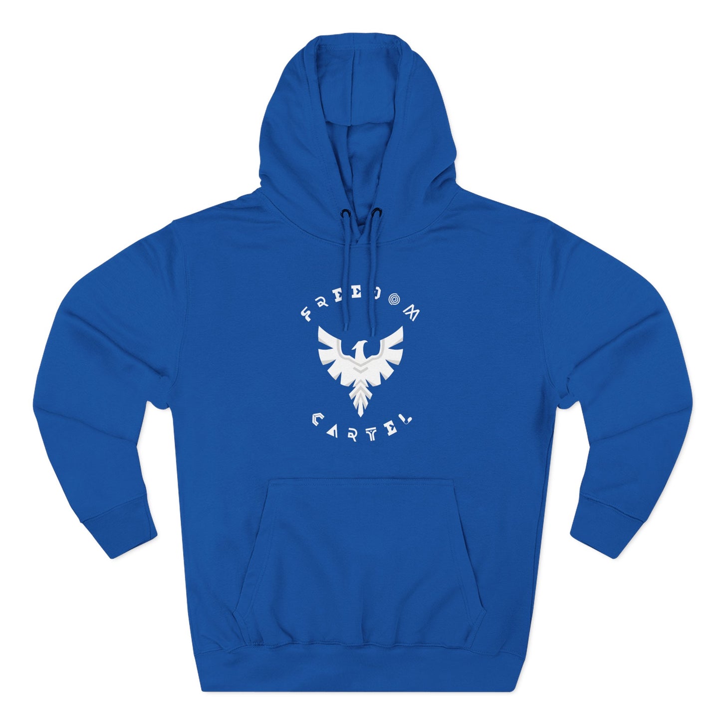 Fleece Hoodie with FREEDOM CARTEL WHITE  logo