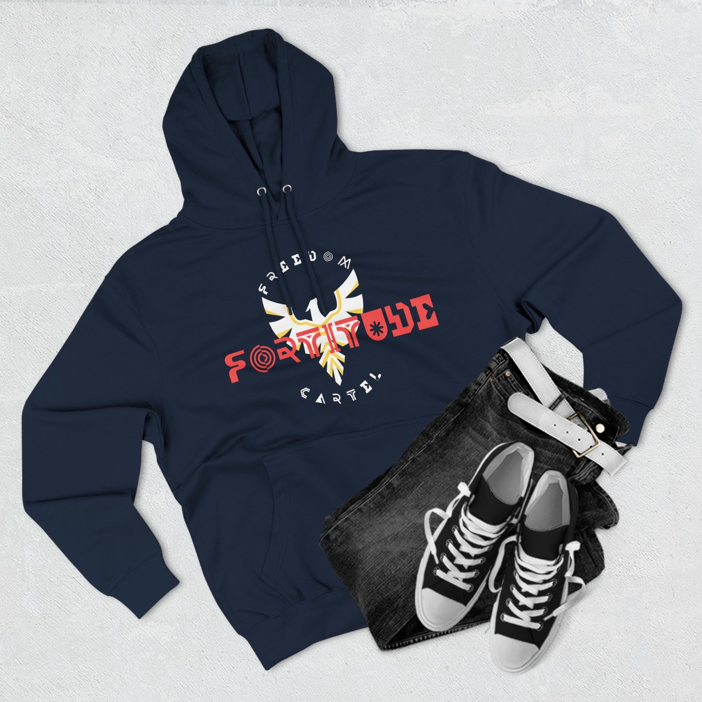 Fleece Hoodie with FREEDOM CARTEL logo