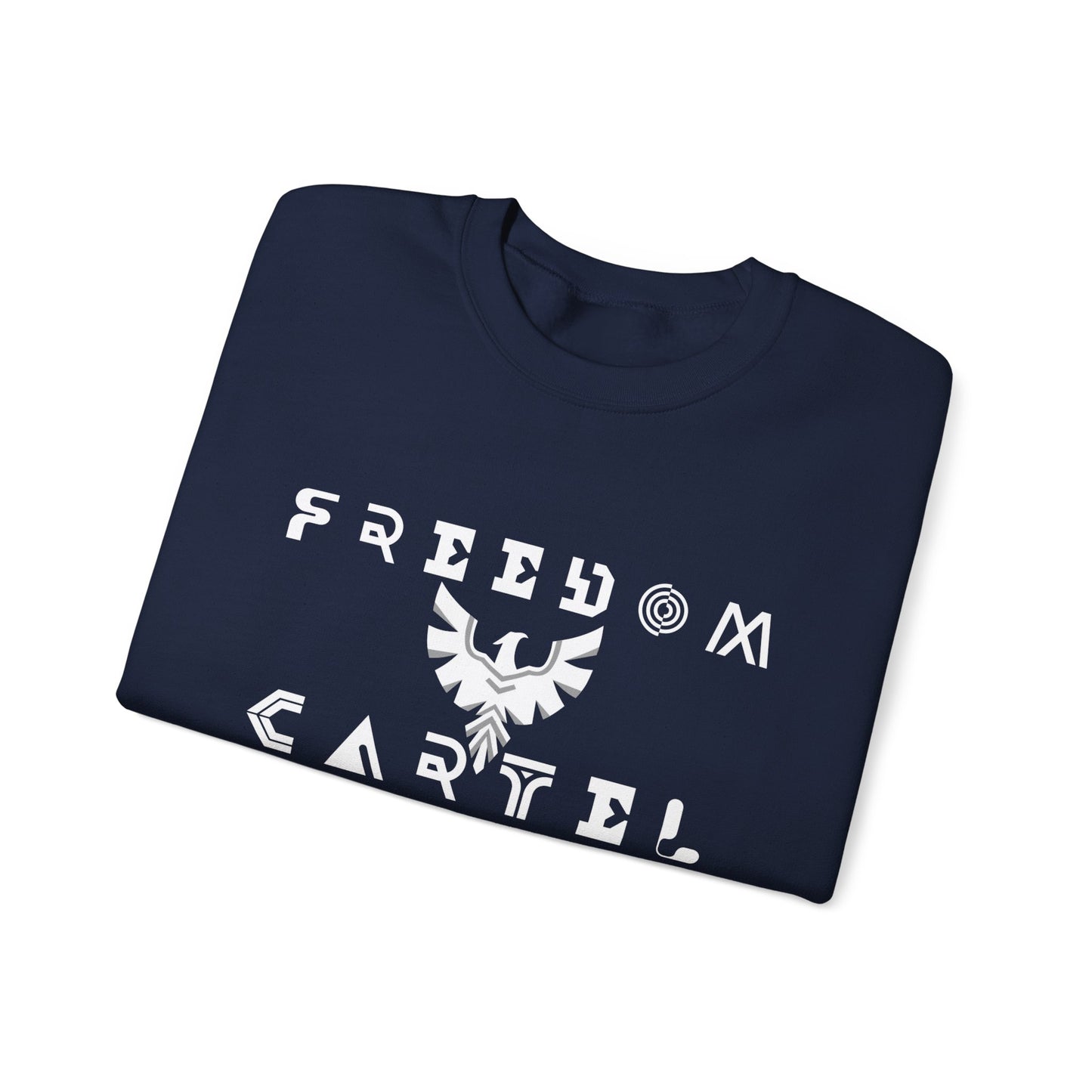 Crewneck Sweatshirt with FREEDOM CARTEL  WHITE logo