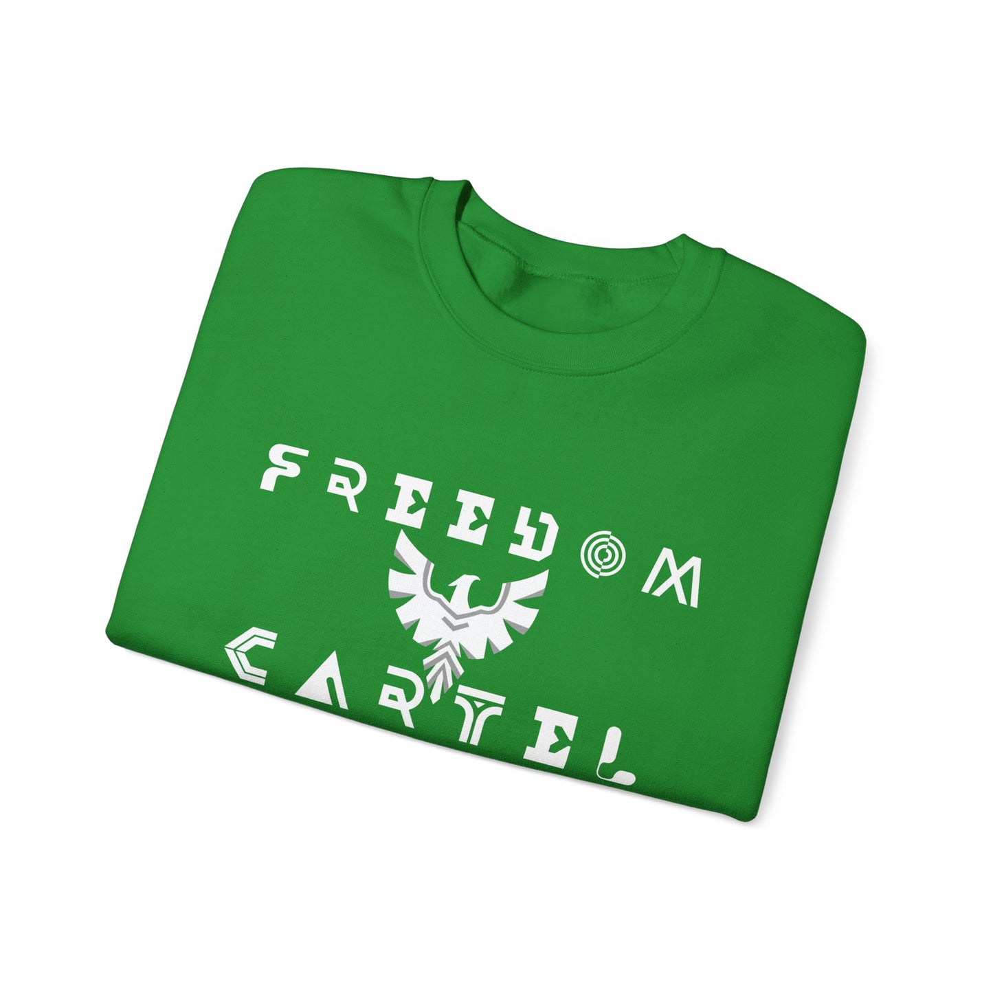 Crewneck Sweatshirt with FREEDOM CARTEL  WHITE logo