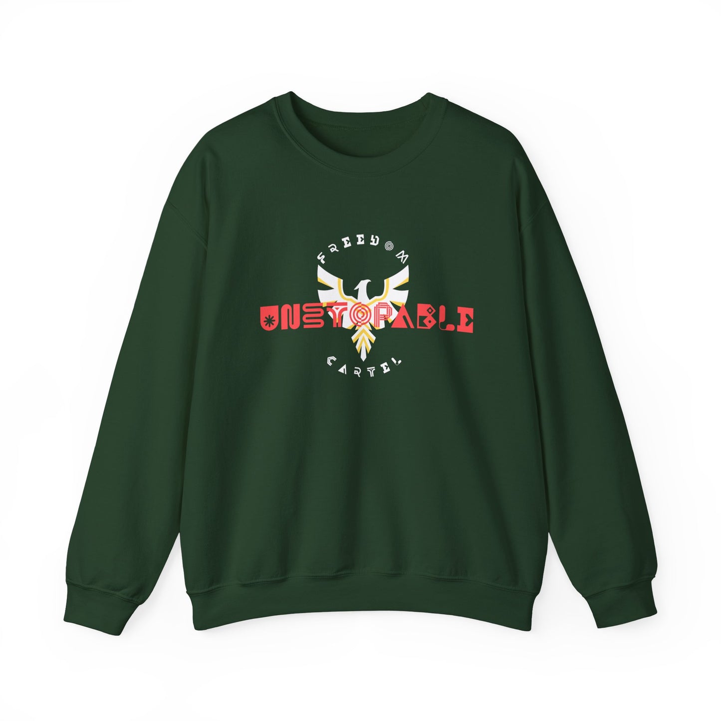 Crewneck Sweatshirt with FREEDOM CARTEL UNSTOPABLE logo