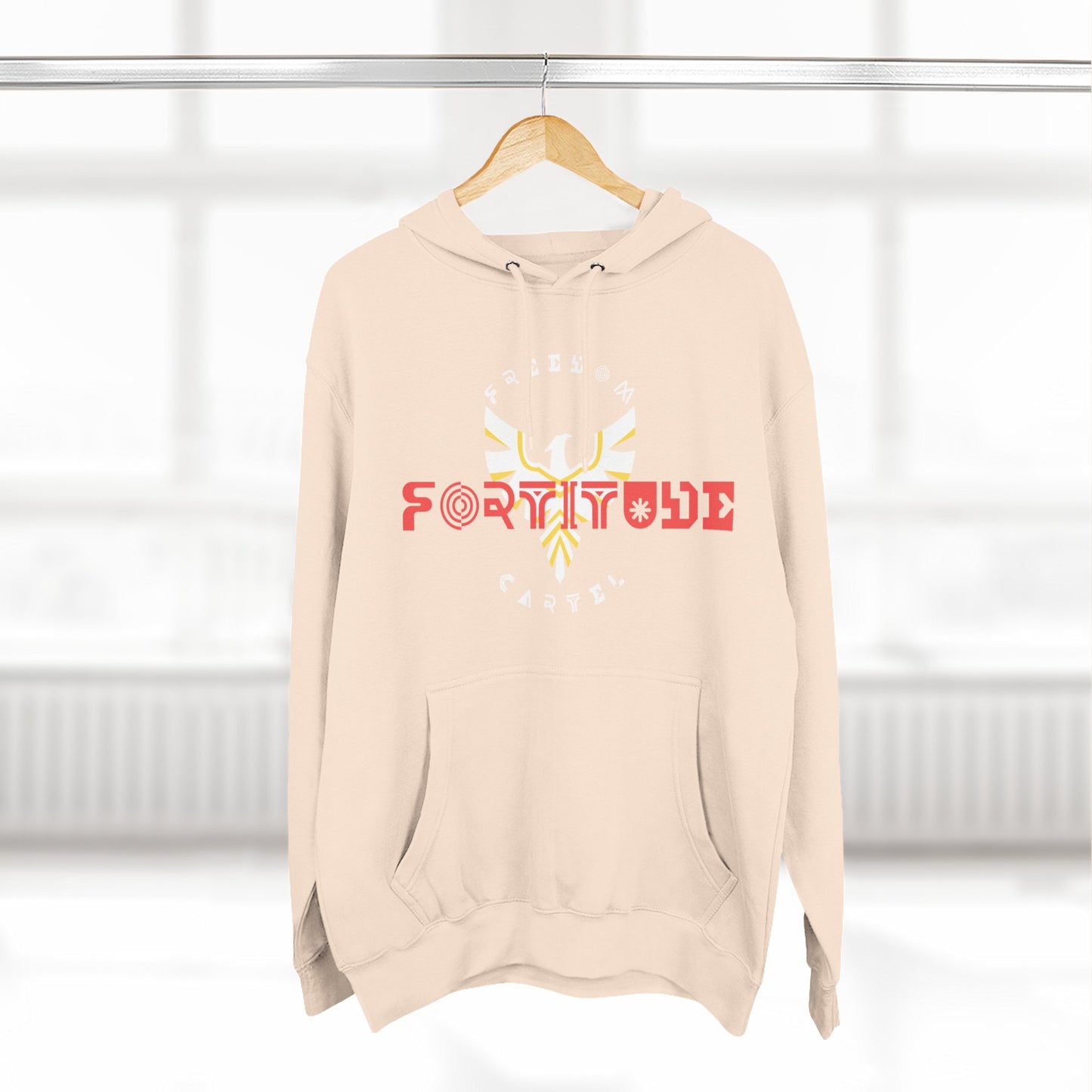 Fleece Hoodie with FREEDOM CARTEL FOTITUDE  logo