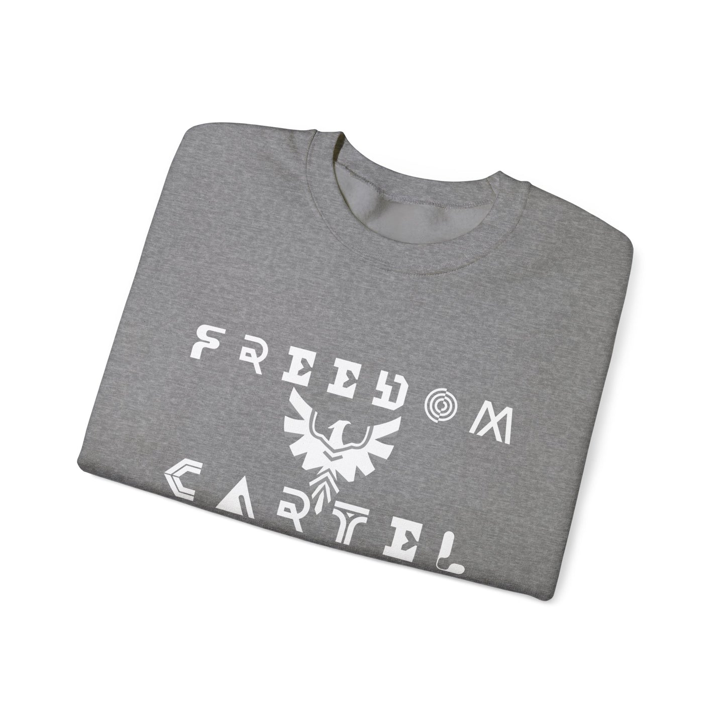Crewneck Sweatshirt with FREEDOM CARTEL  WHITE logo