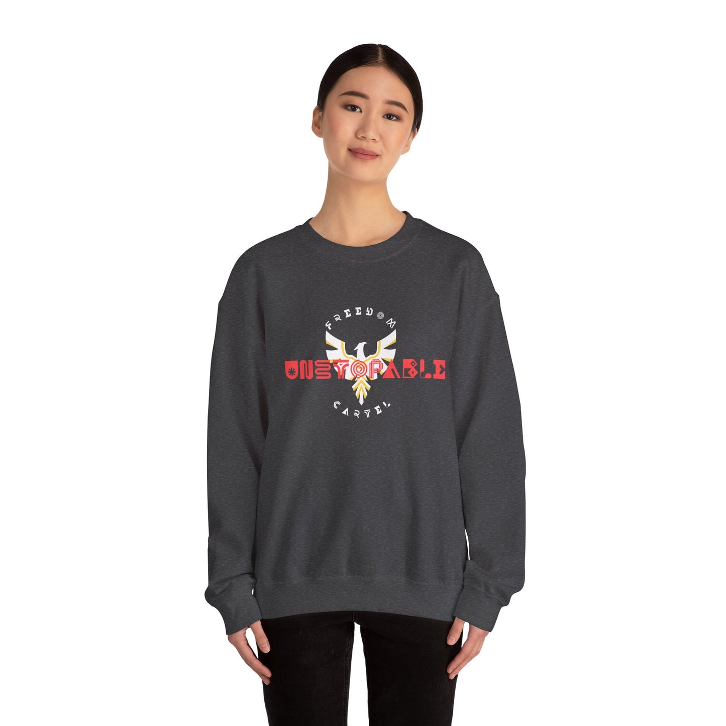 Crewneck Sweatshirt with FREEDOM CARTEL UNSTOPABLE logo