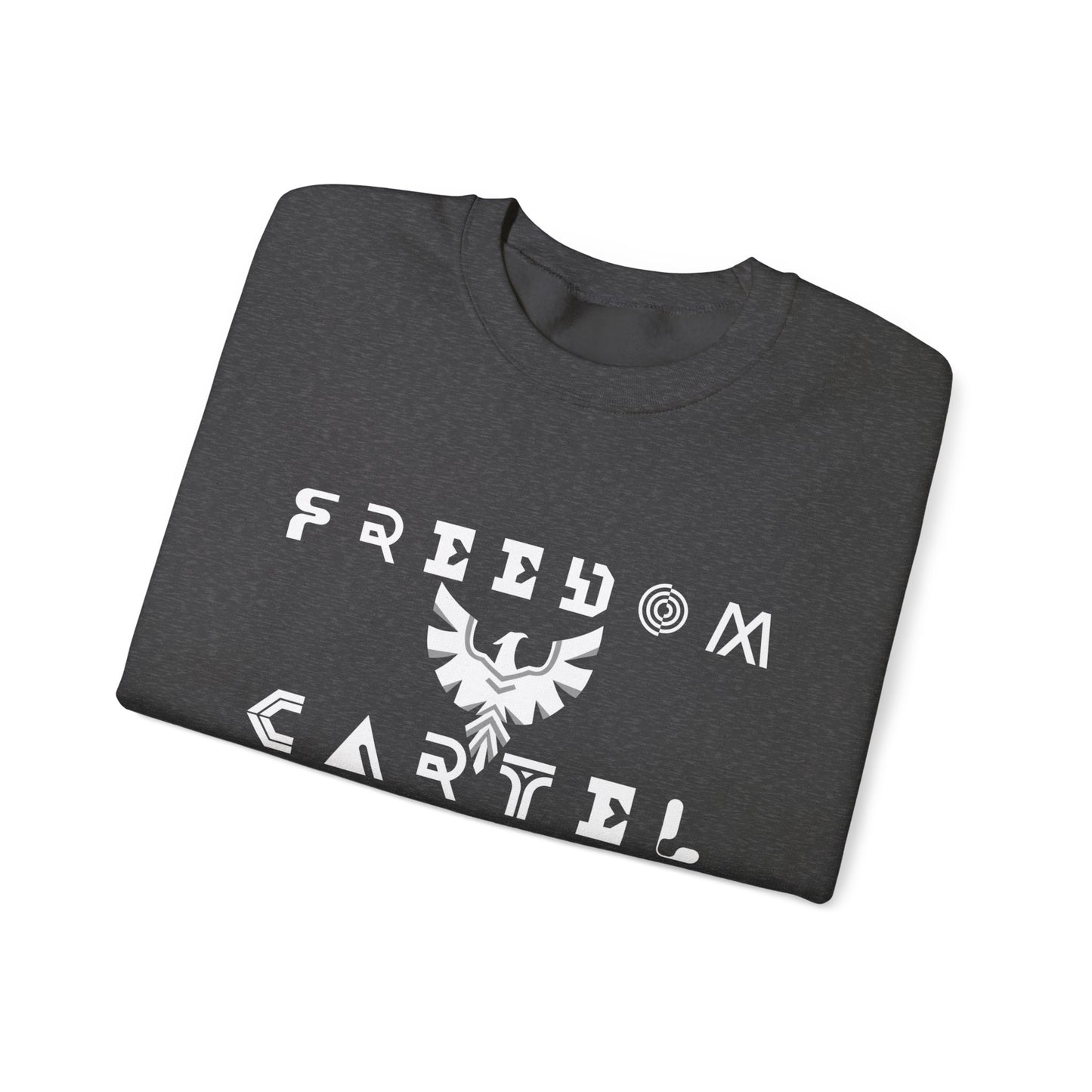 Crewneck Sweatshirt with FREEDOM CARTEL  WHITE logo